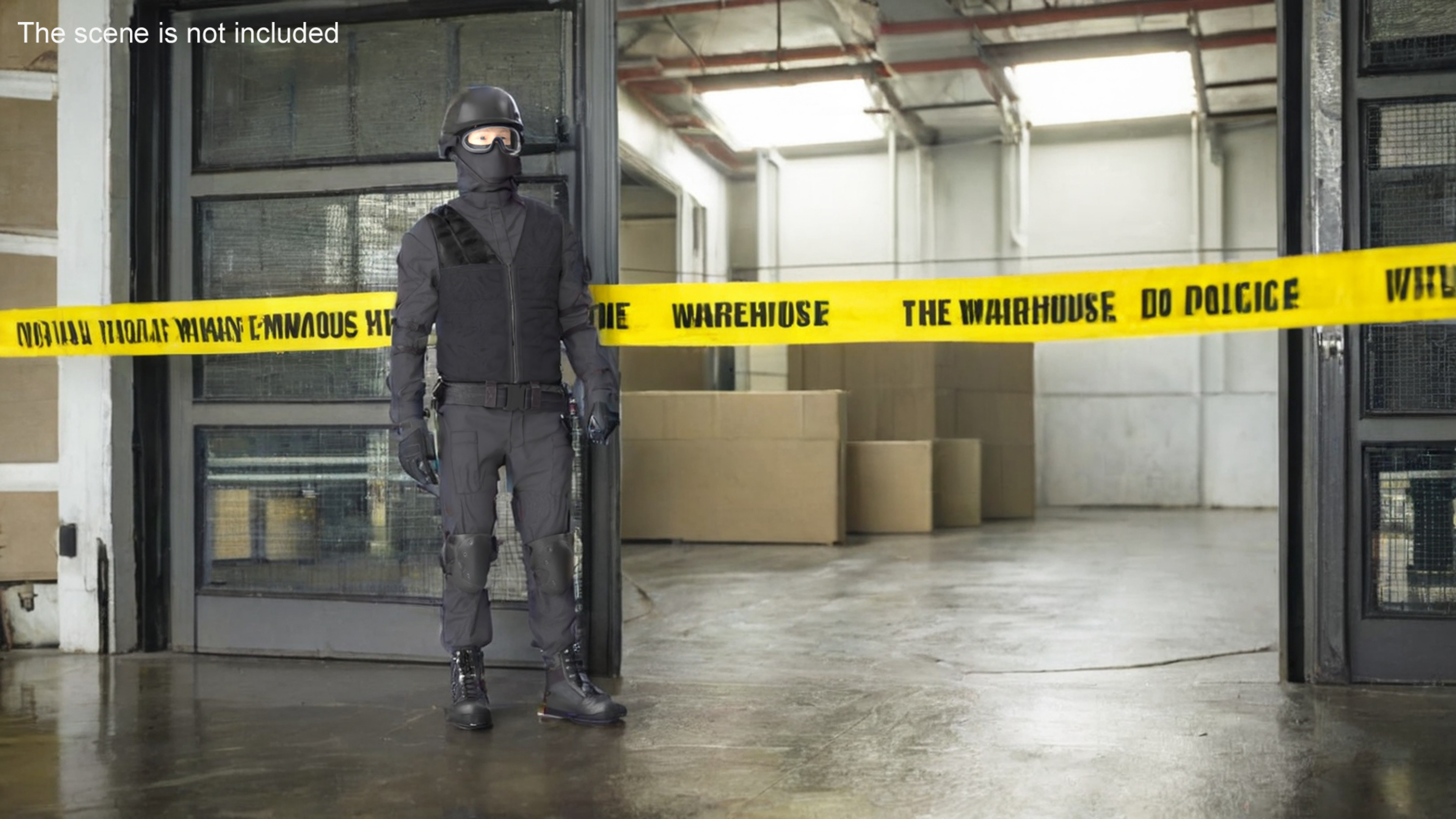 Tactical SWAT Officer Rigged for Maya 3D