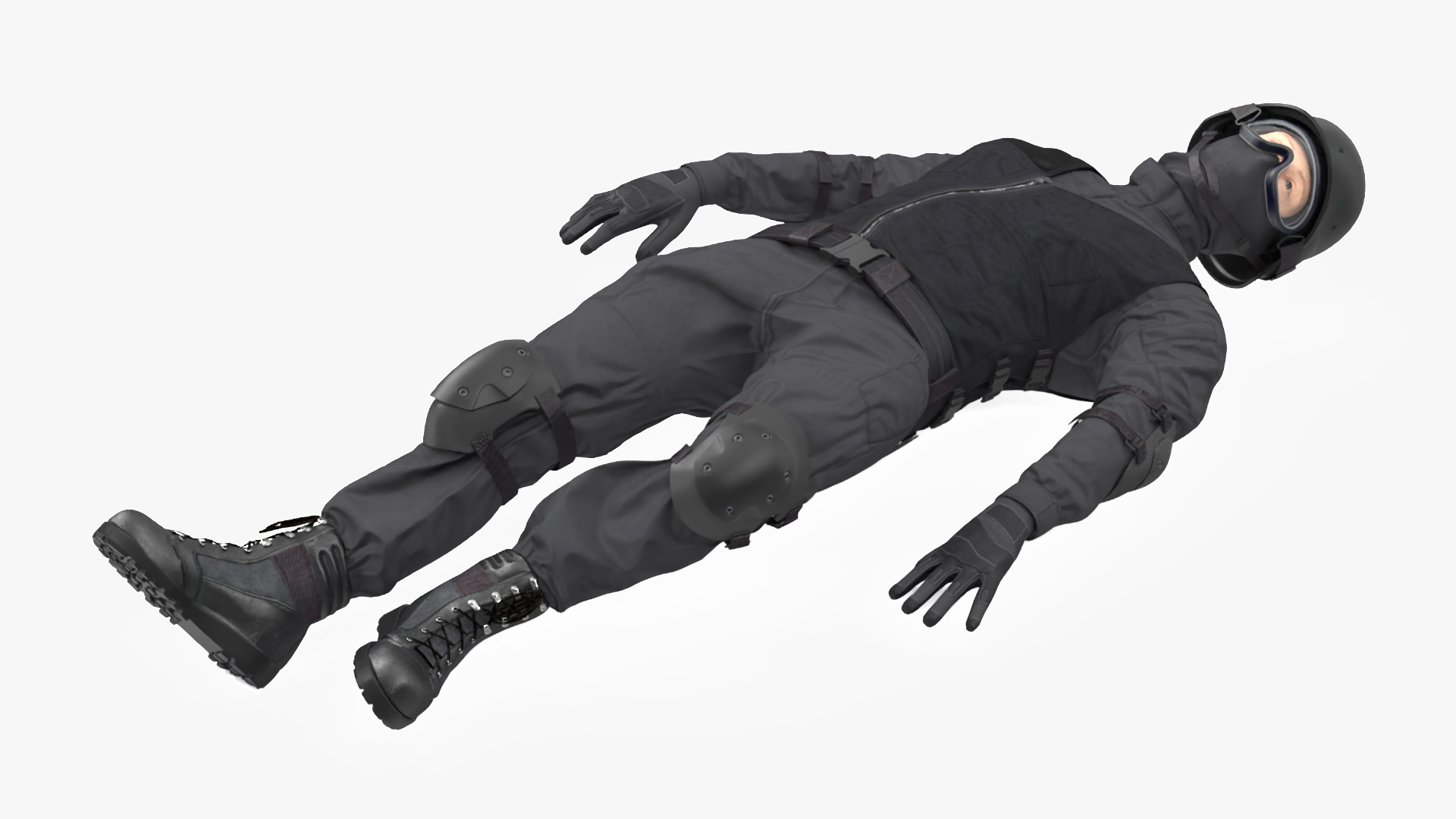 Tactical SWAT Officer Rigged for Maya 3D