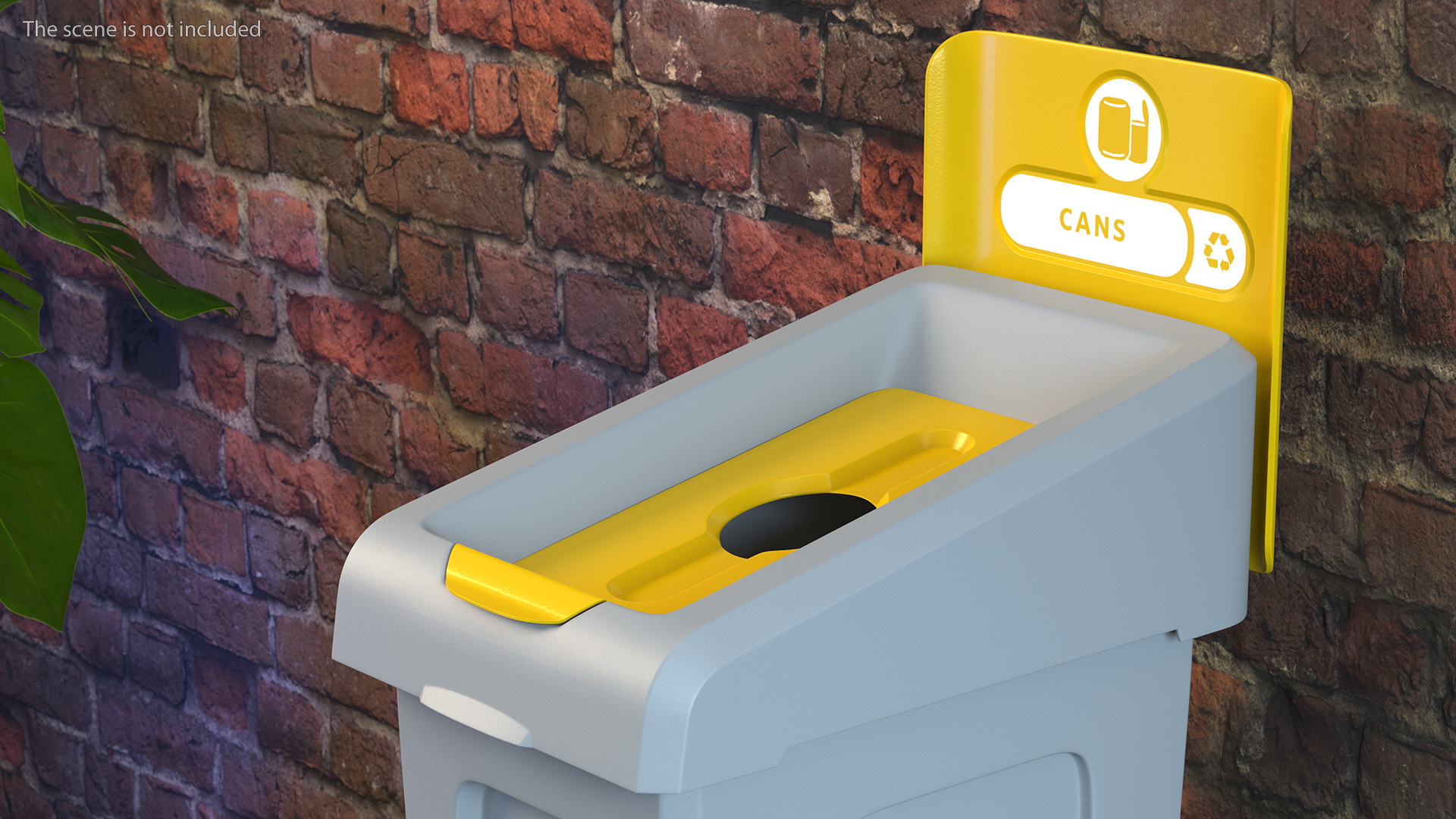 3D model Plastic Recycling Bin for Cans