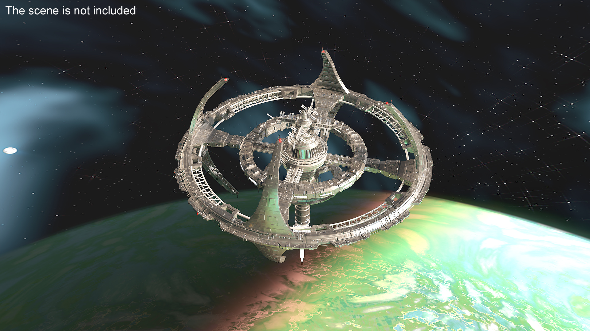 Futuristic Space Station 3D model