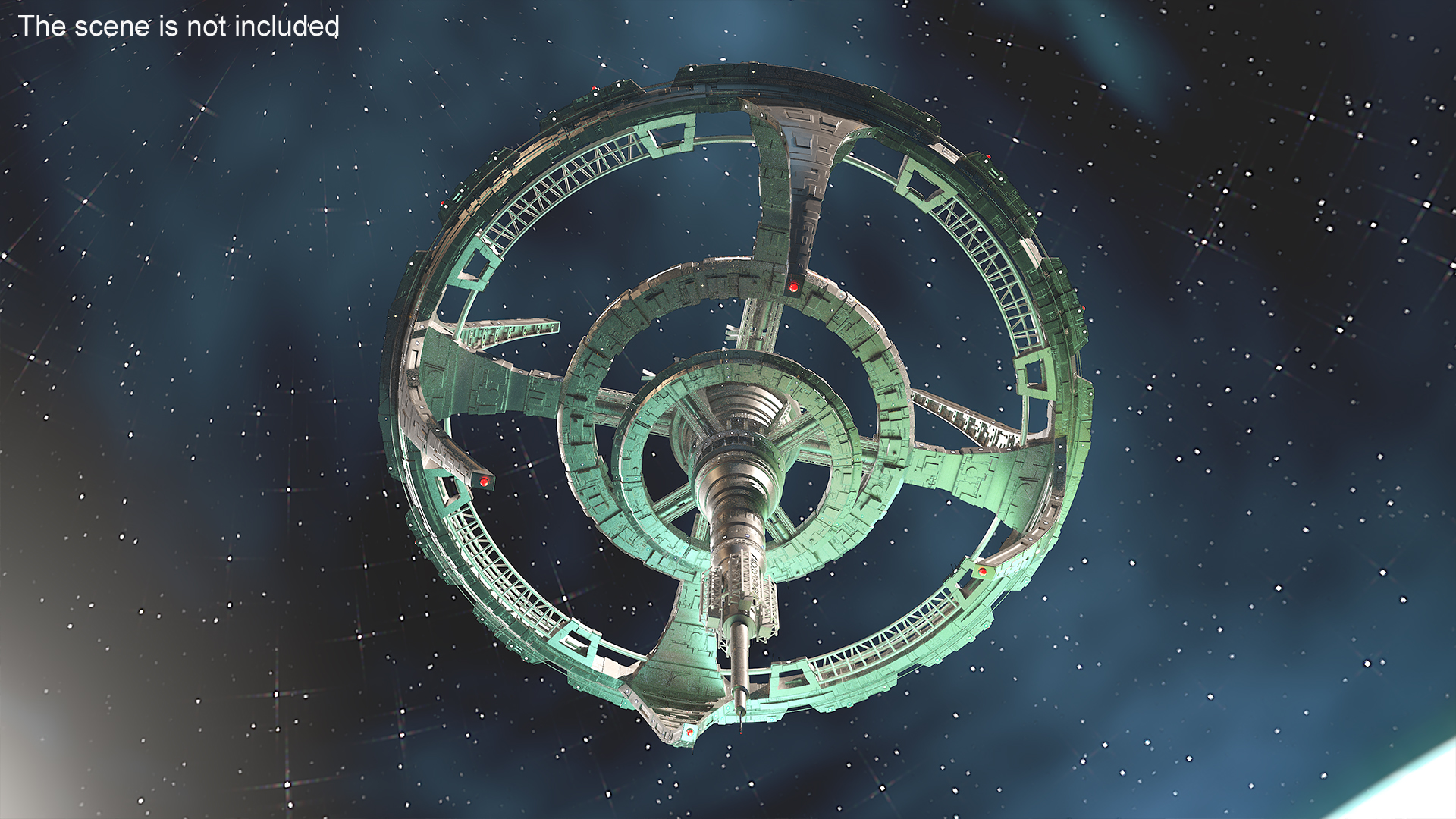 Futuristic Space Station 3D model