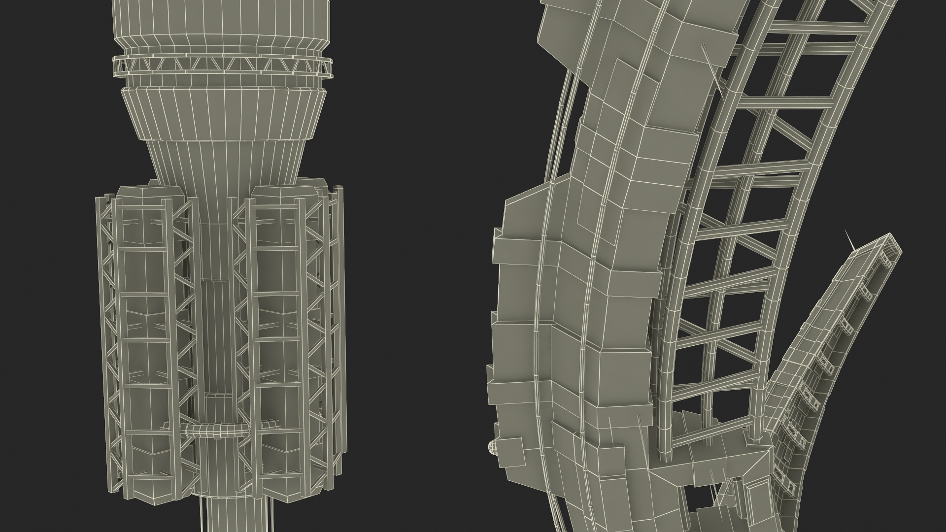 Futuristic Space Station 3D model