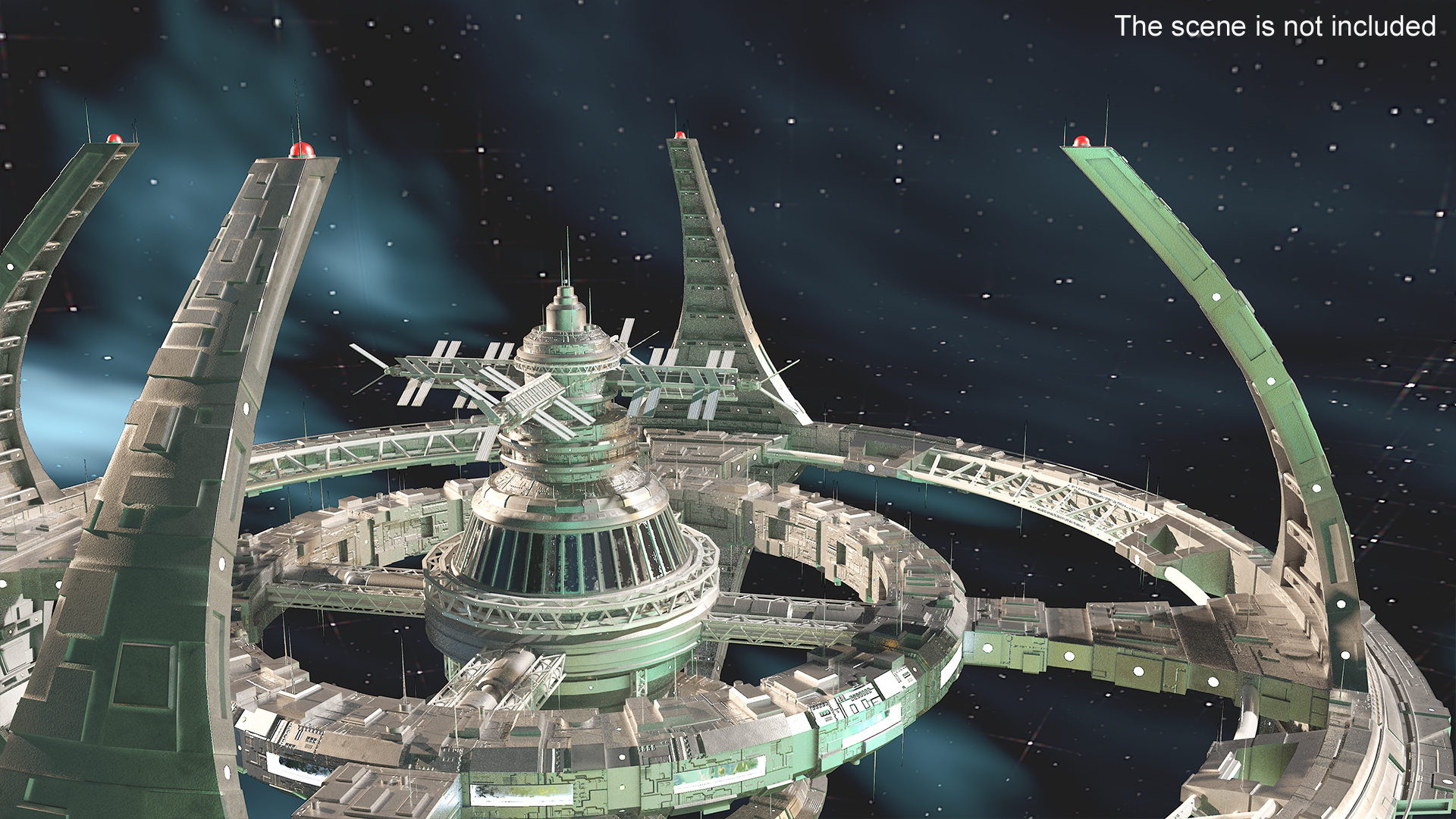 Futuristic Space Station 3D model