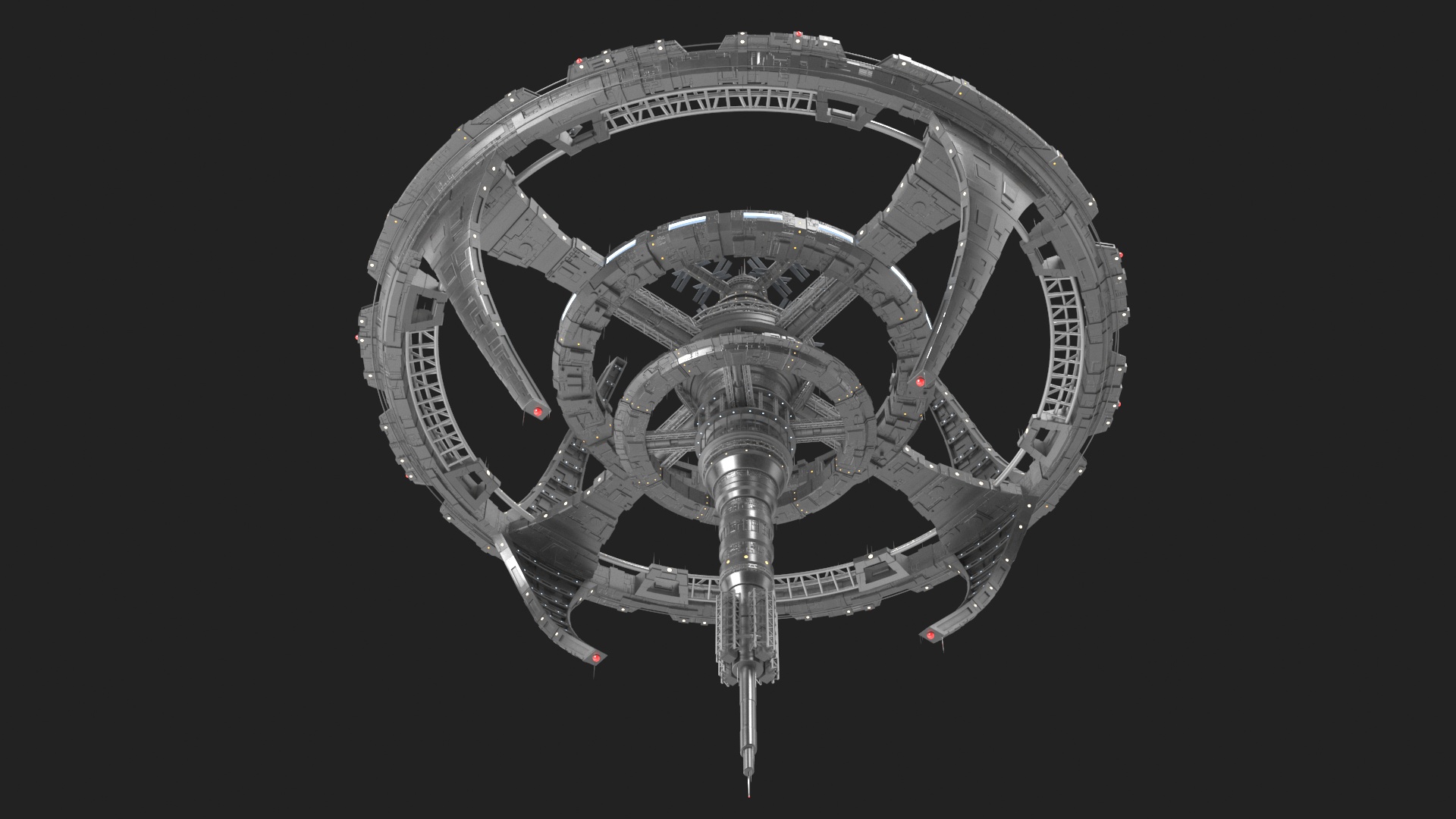 Futuristic Space Station 3D model