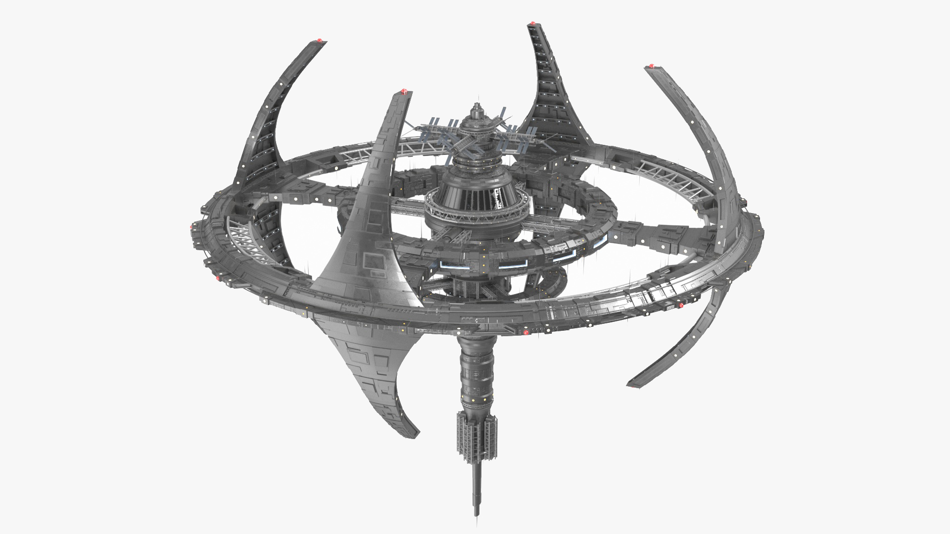 Futuristic Space Station 3D model