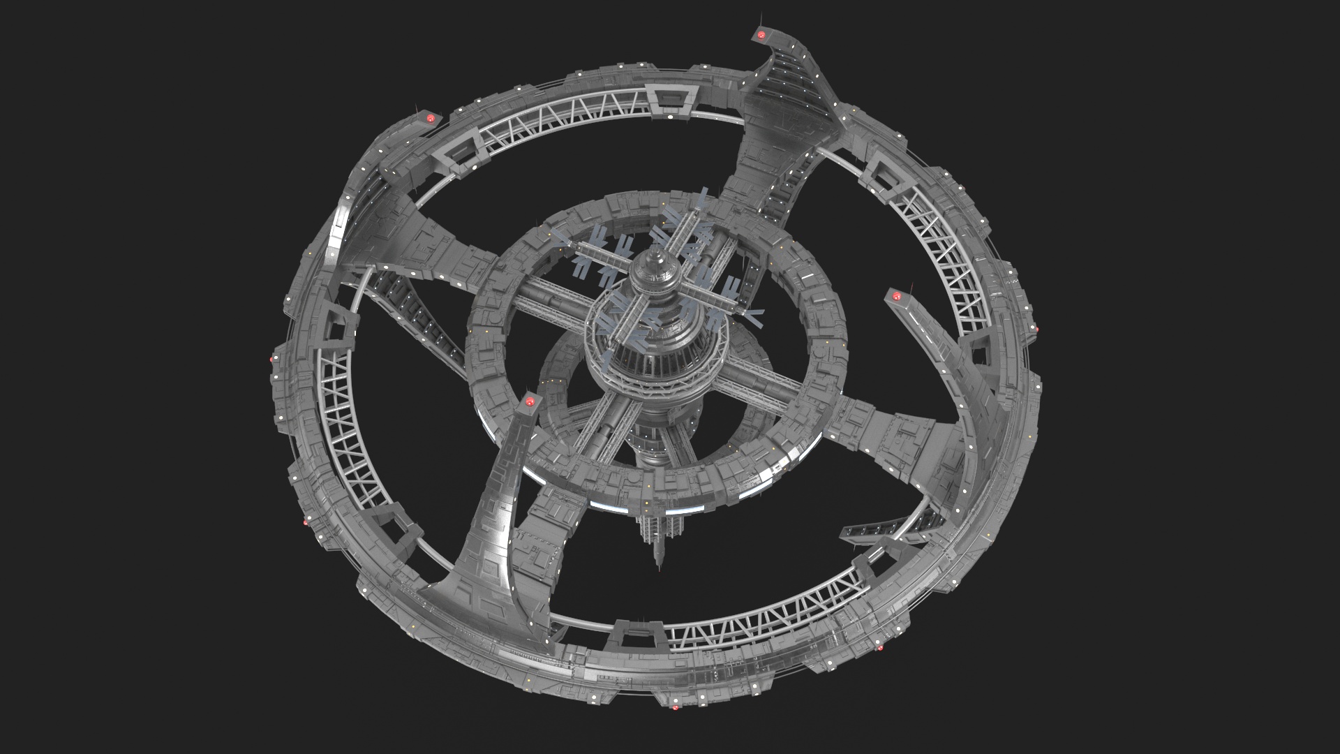 Futuristic Space Station 3D model