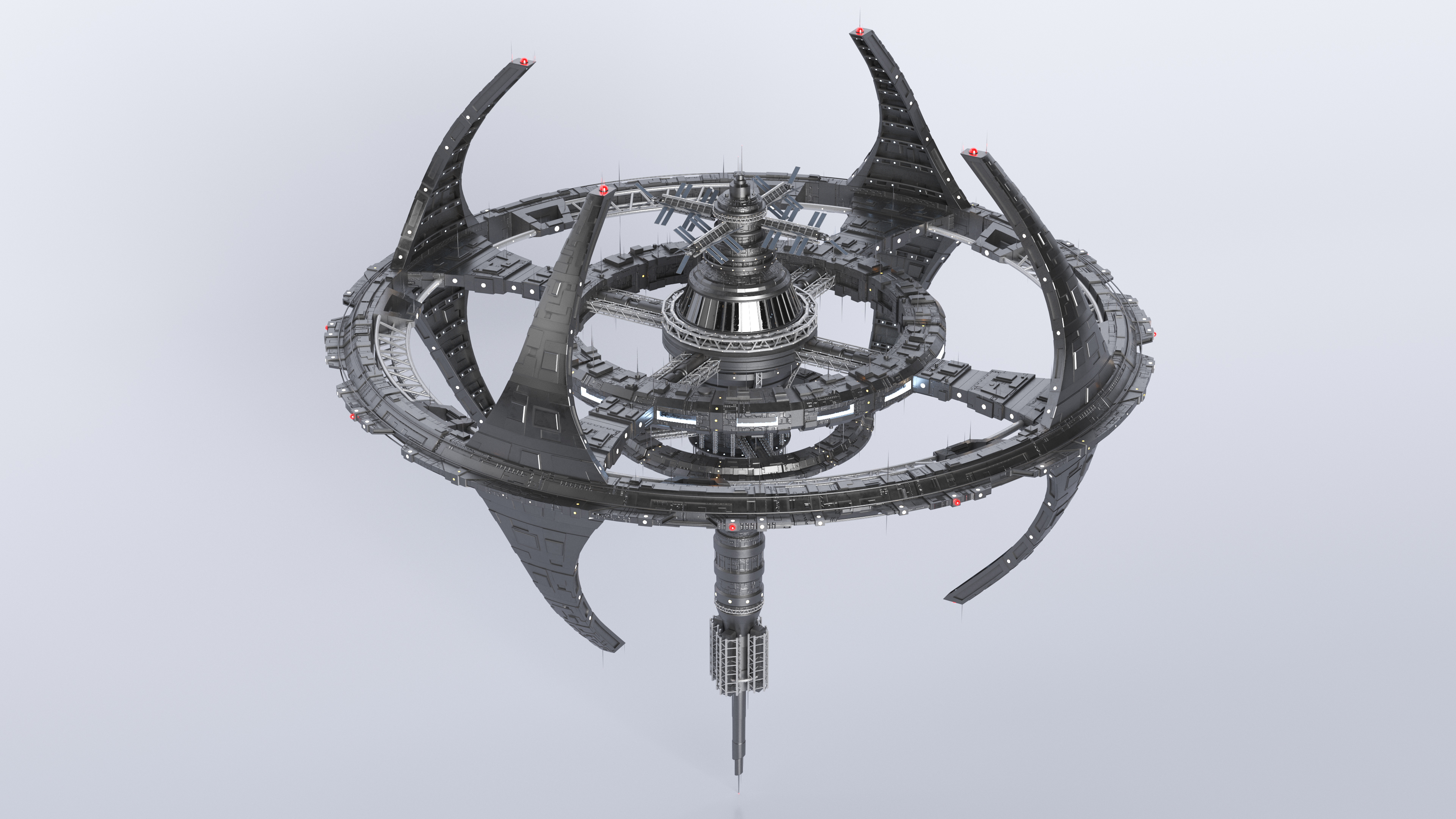 Futuristic Space Station 3D model