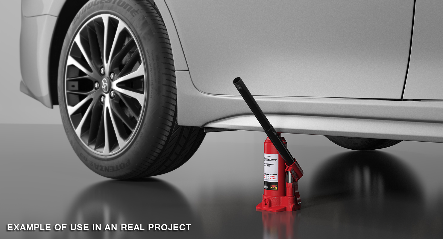 3D Hydraulic Bottle Jack