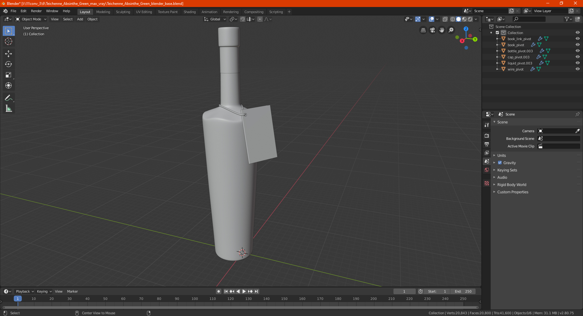 Teichenne Absinthe Green 3D model