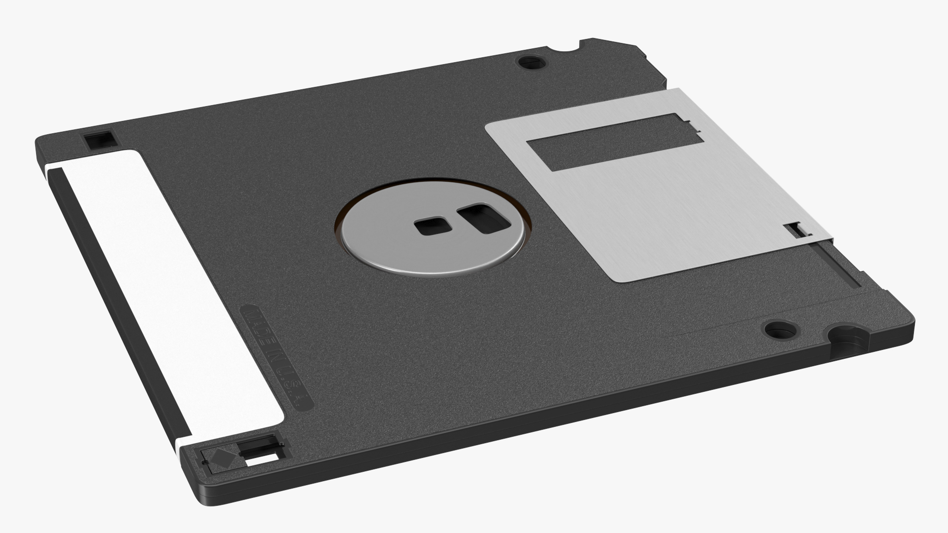 3D Sony Micro Floppy Disk MFD 2HD Black