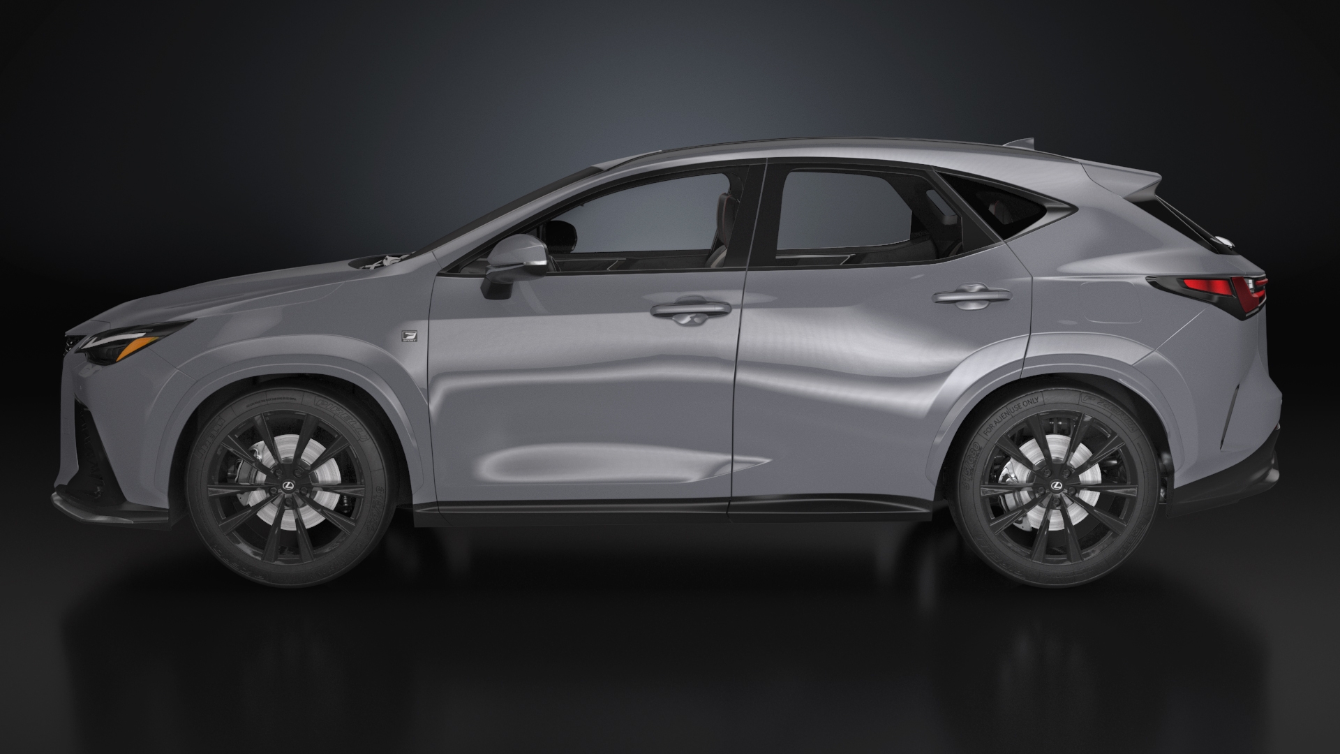 New 2024 Lexus NX Hybrid Grey Simple Interior Rigged 3D