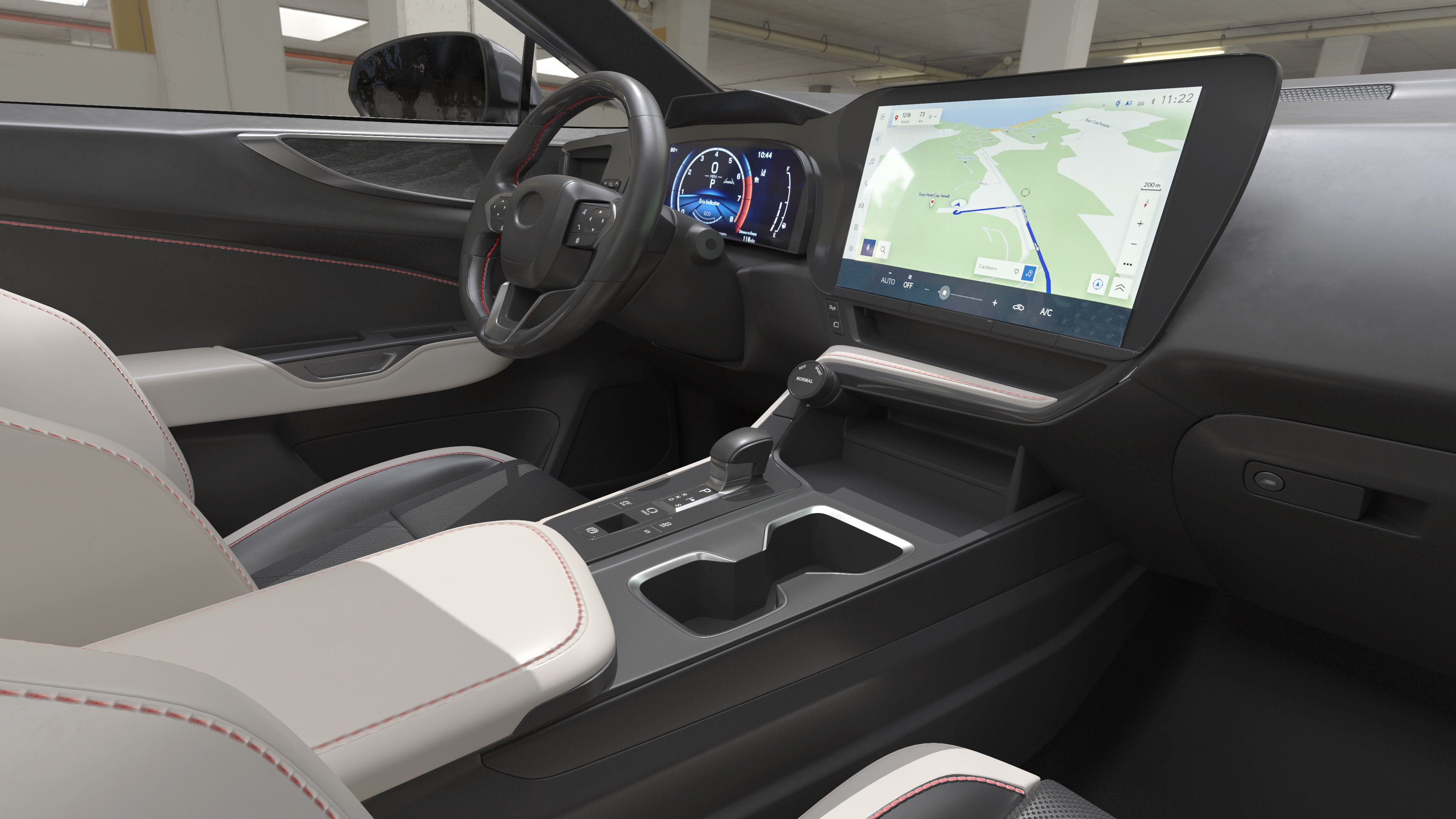 New 2024 Lexus NX Hybrid Grey Simple Interior Rigged 3D