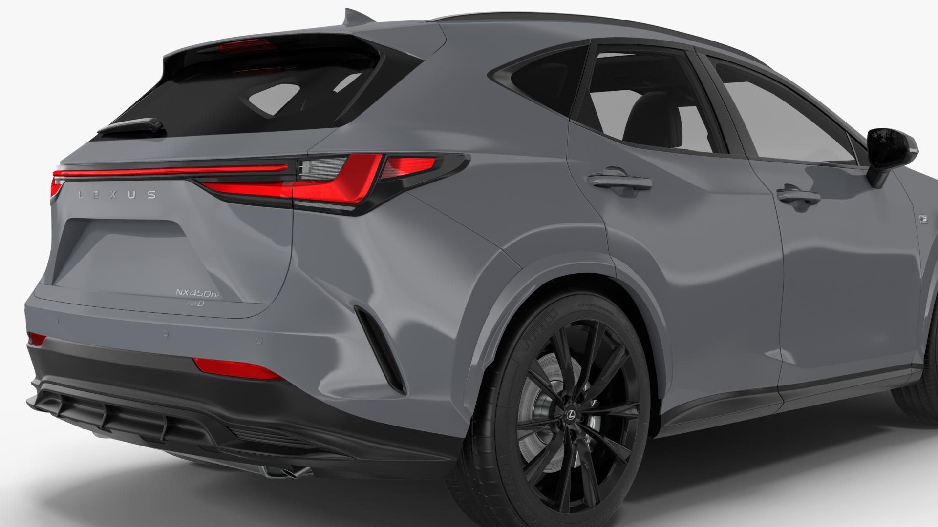 New 2024 Lexus NX Hybrid Grey Simple Interior Rigged 3D