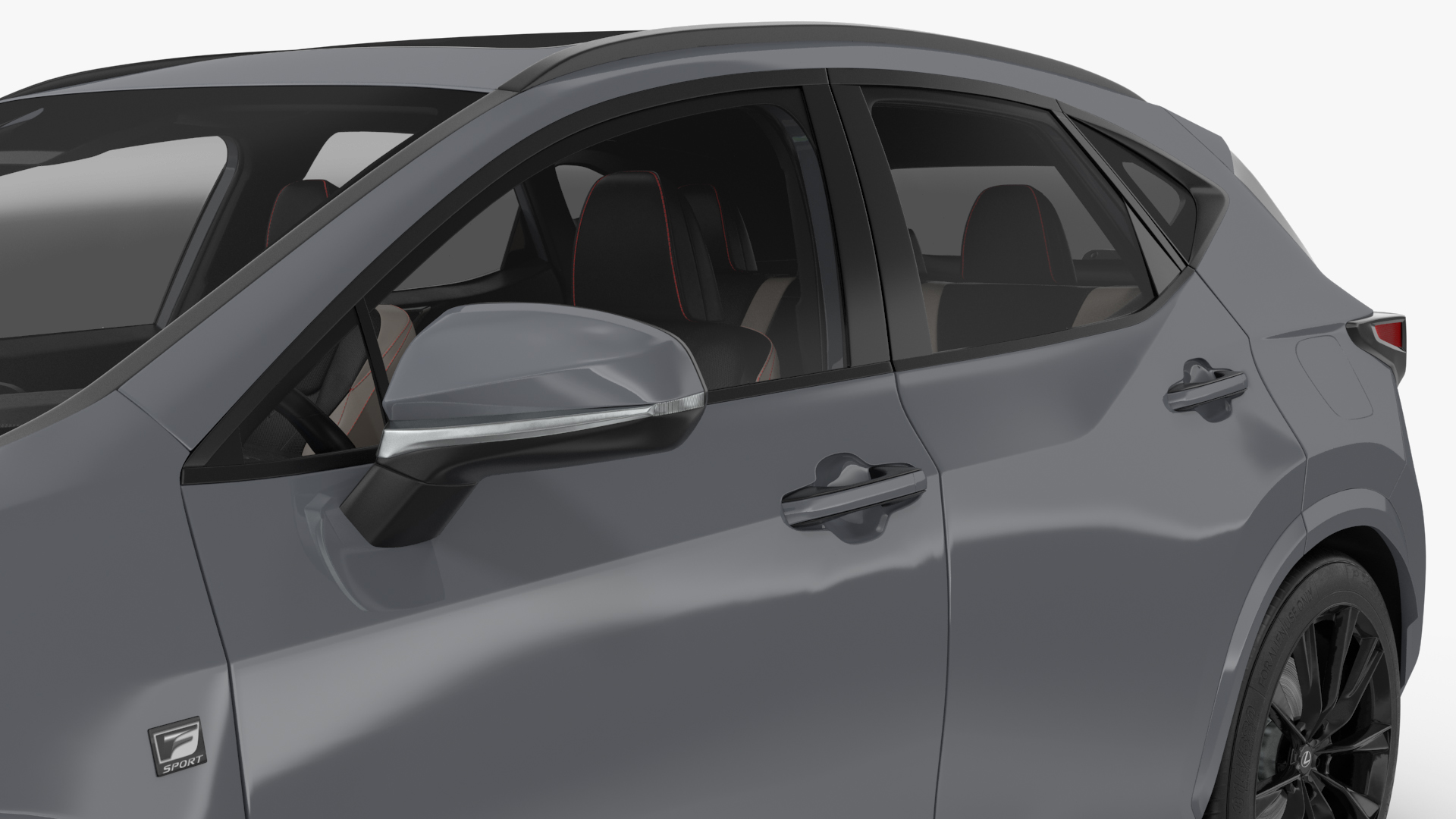 New 2024 Lexus NX Hybrid Grey Simple Interior Rigged 3D