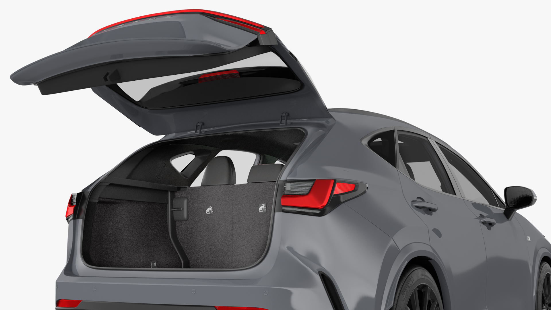 New 2024 Lexus NX Hybrid Grey Simple Interior Rigged 3D