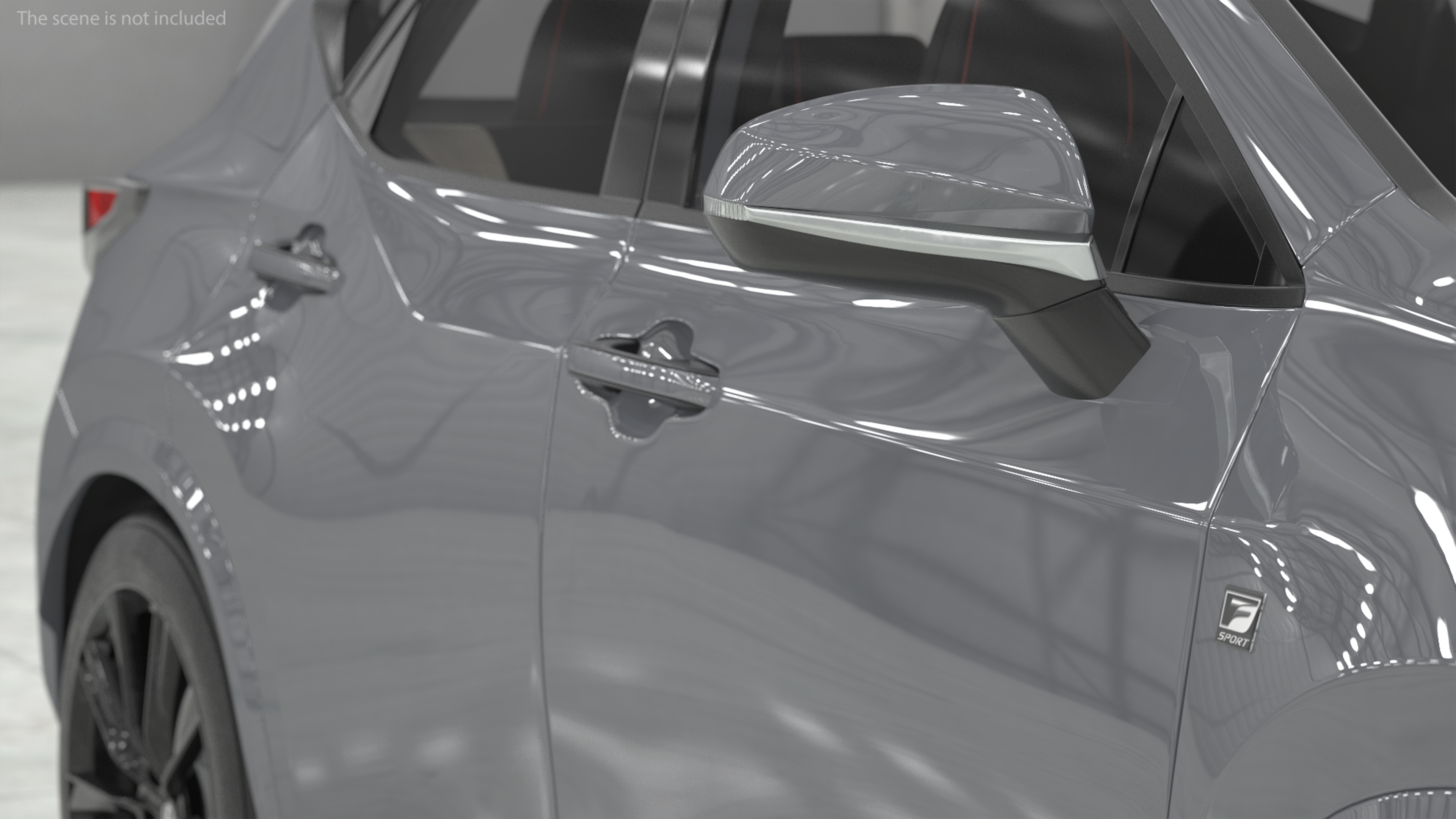 New 2024 Lexus NX Hybrid Grey Simple Interior Rigged 3D