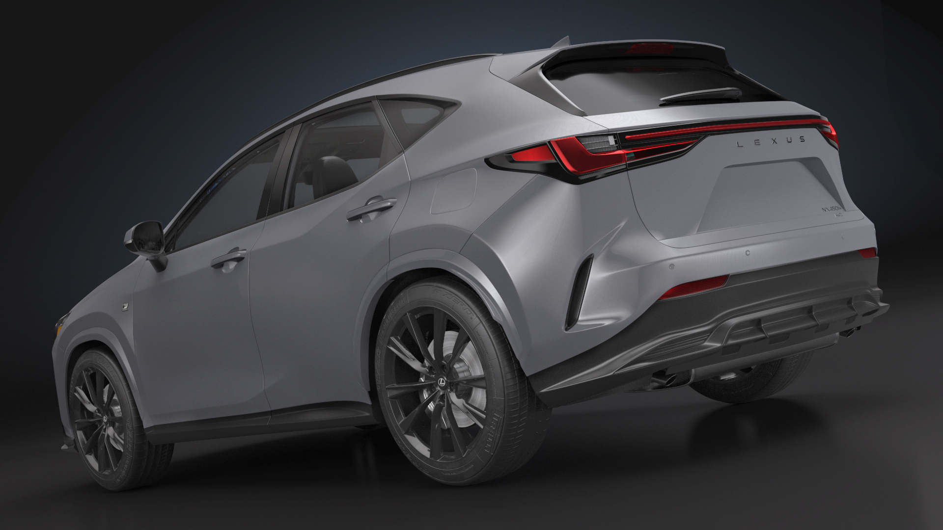New 2024 Lexus NX Hybrid Grey Simple Interior Rigged 3D