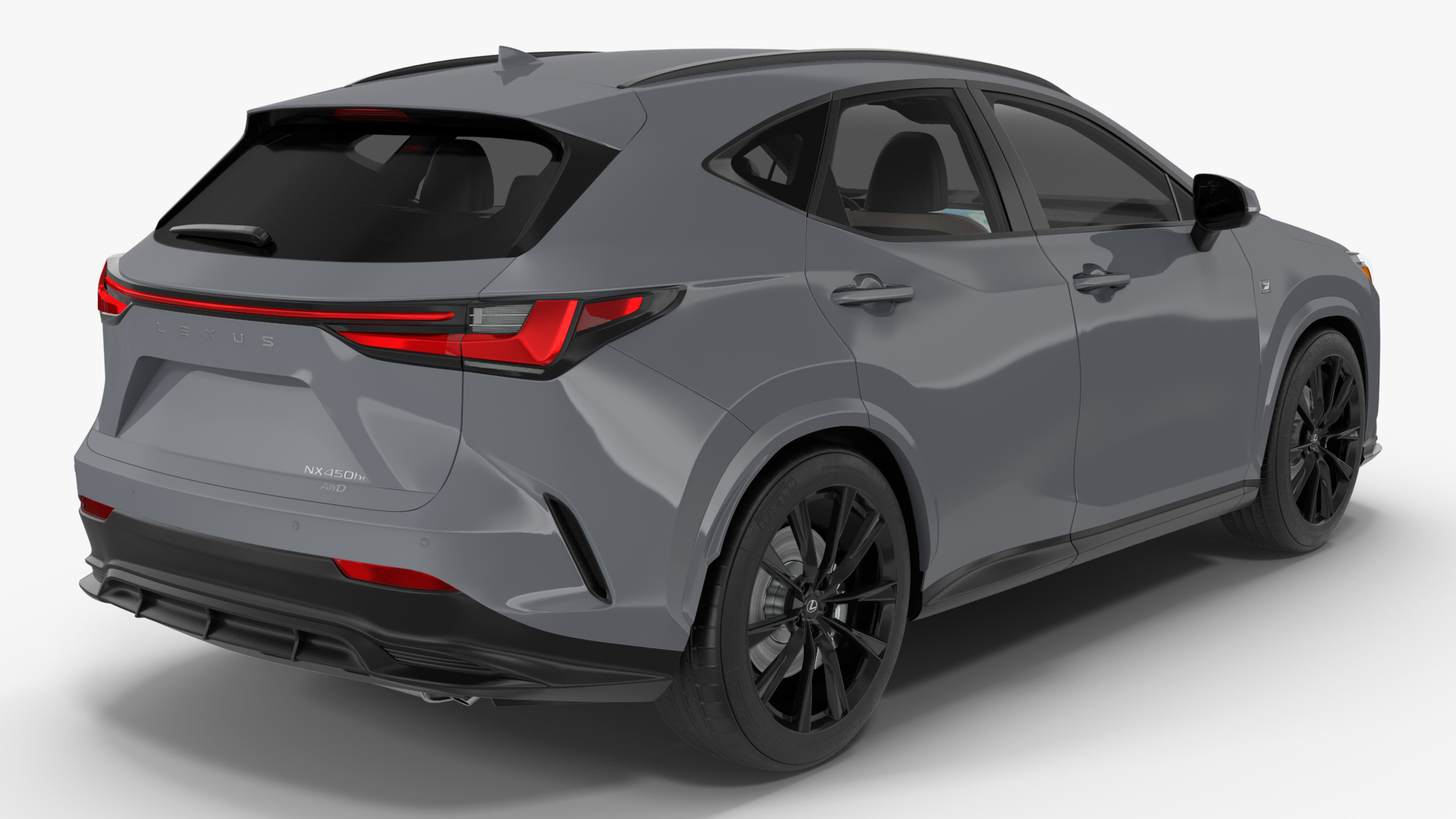 New 2024 Lexus NX Hybrid Grey Simple Interior Rigged 3D