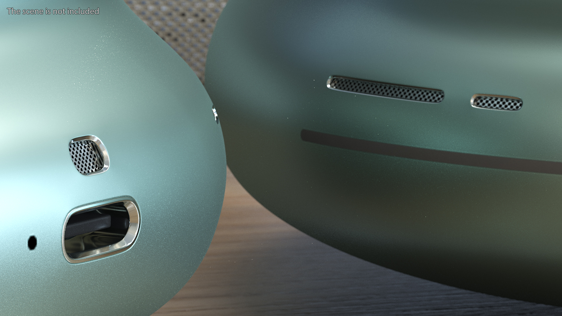 Green AirPods Max with Case 3D