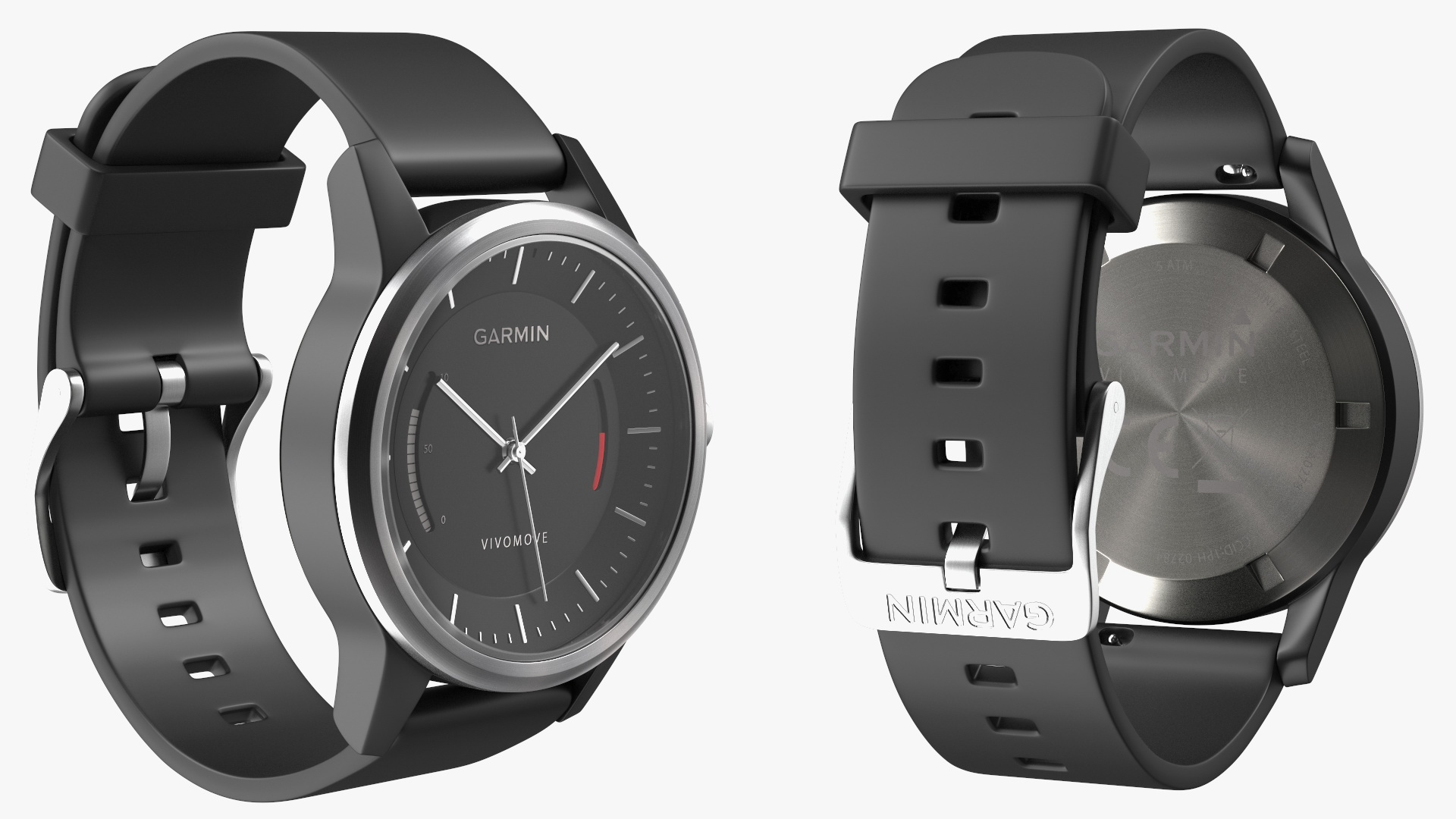 Wrist Watch Garmin Vivomove Sport Fastened 3D