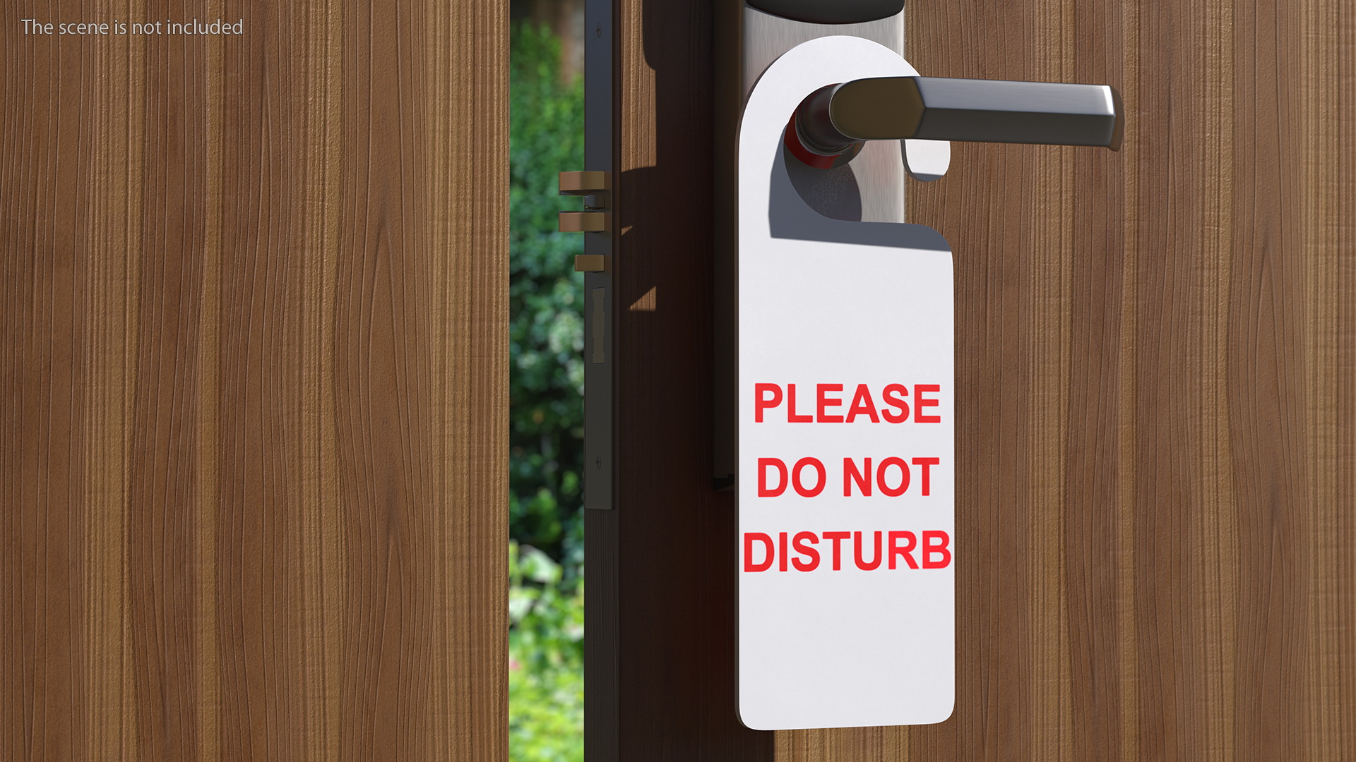 3D model Door Hanger Tag Do Not Disturb White Red