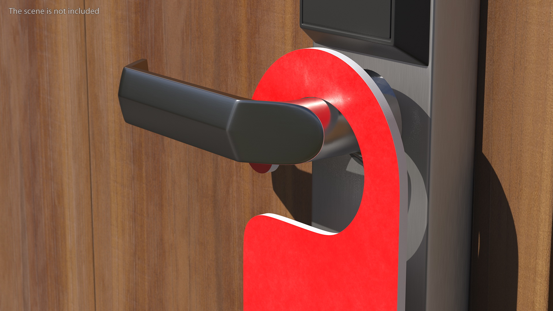 3D model Door Hanger Tag Do Not Disturb White Red