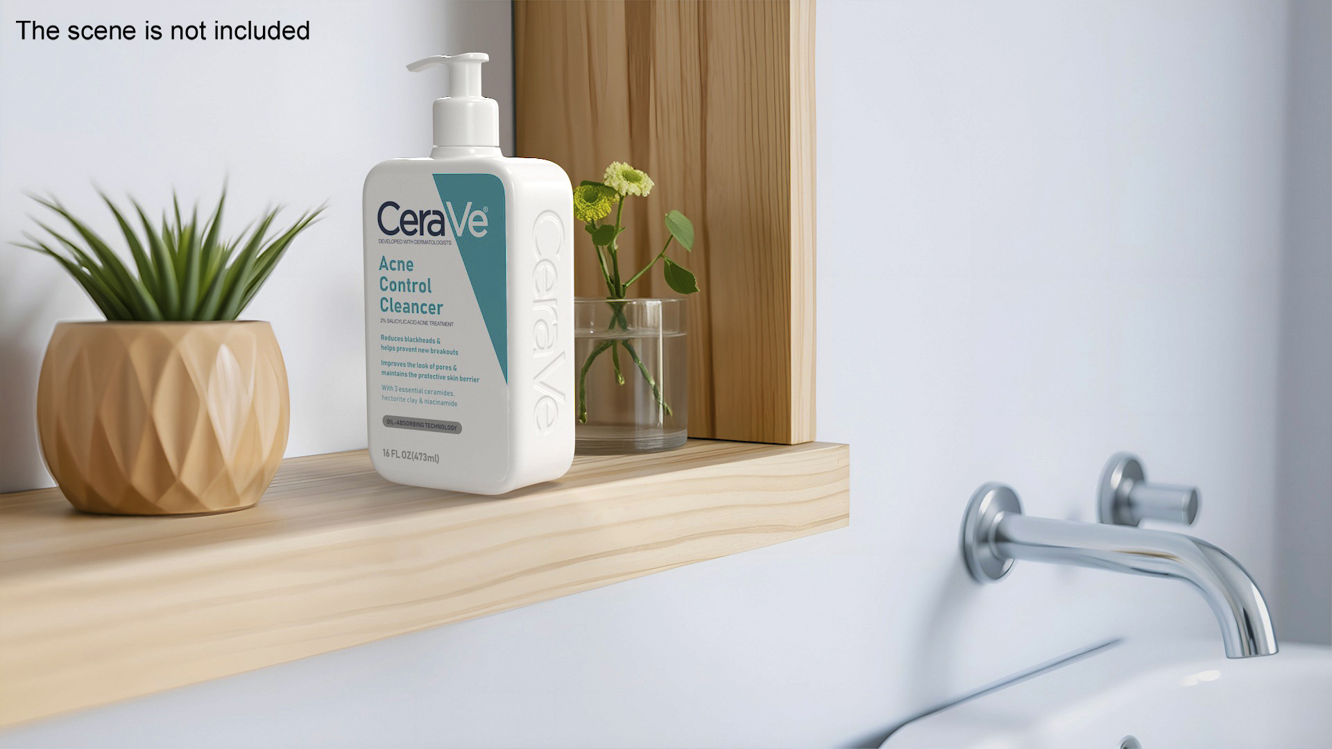 3D model CeraVe Cleanser Dispenser Bottle 473 ml Aquamarine