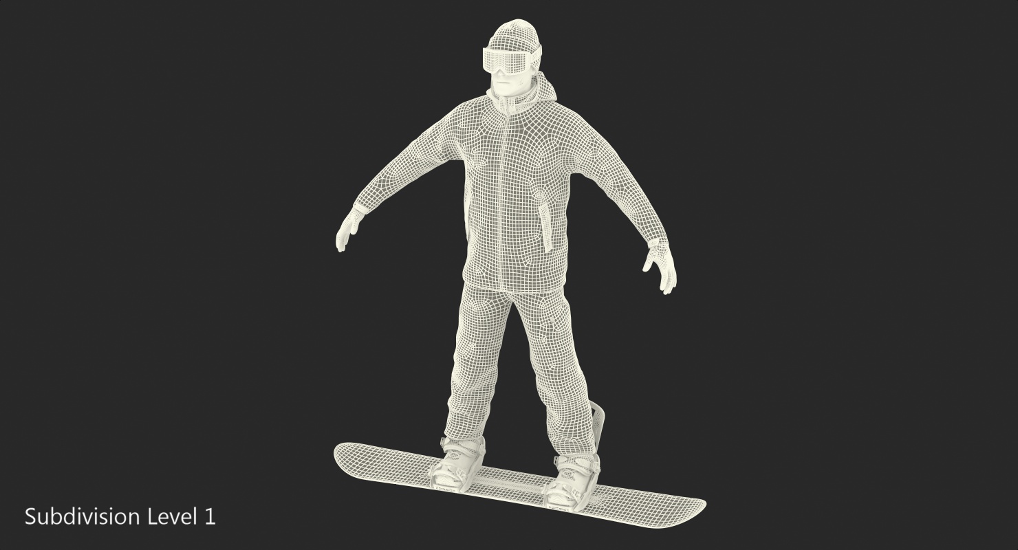Snowboarder Generic 3D model