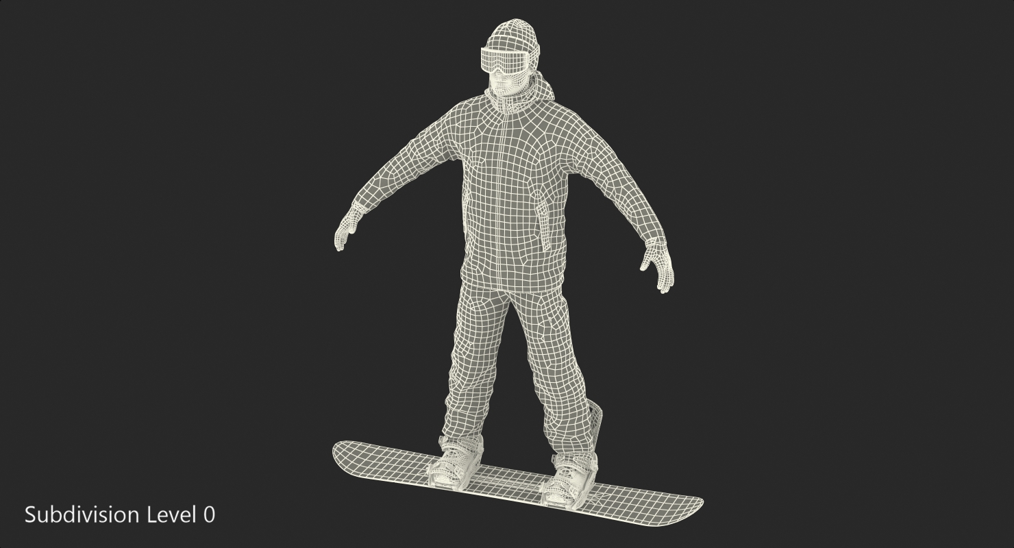 Snowboarder Generic 3D model