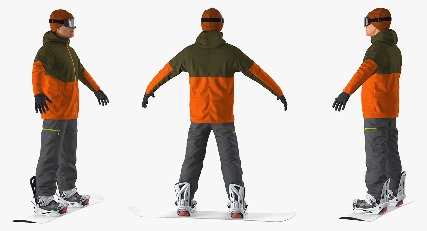 Snowboarder Generic 3D model