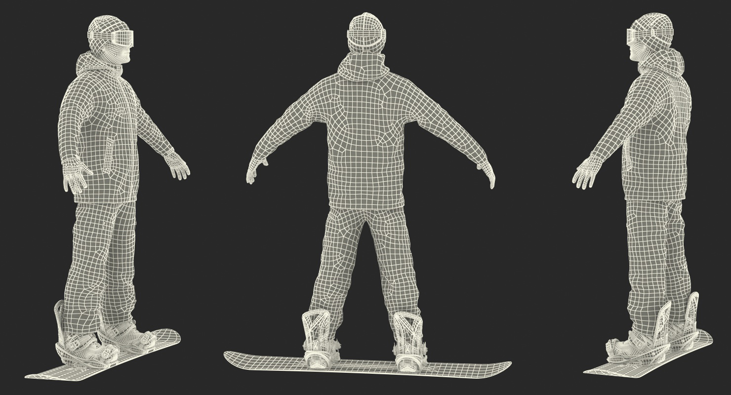 Snowboarder Generic 3D model
