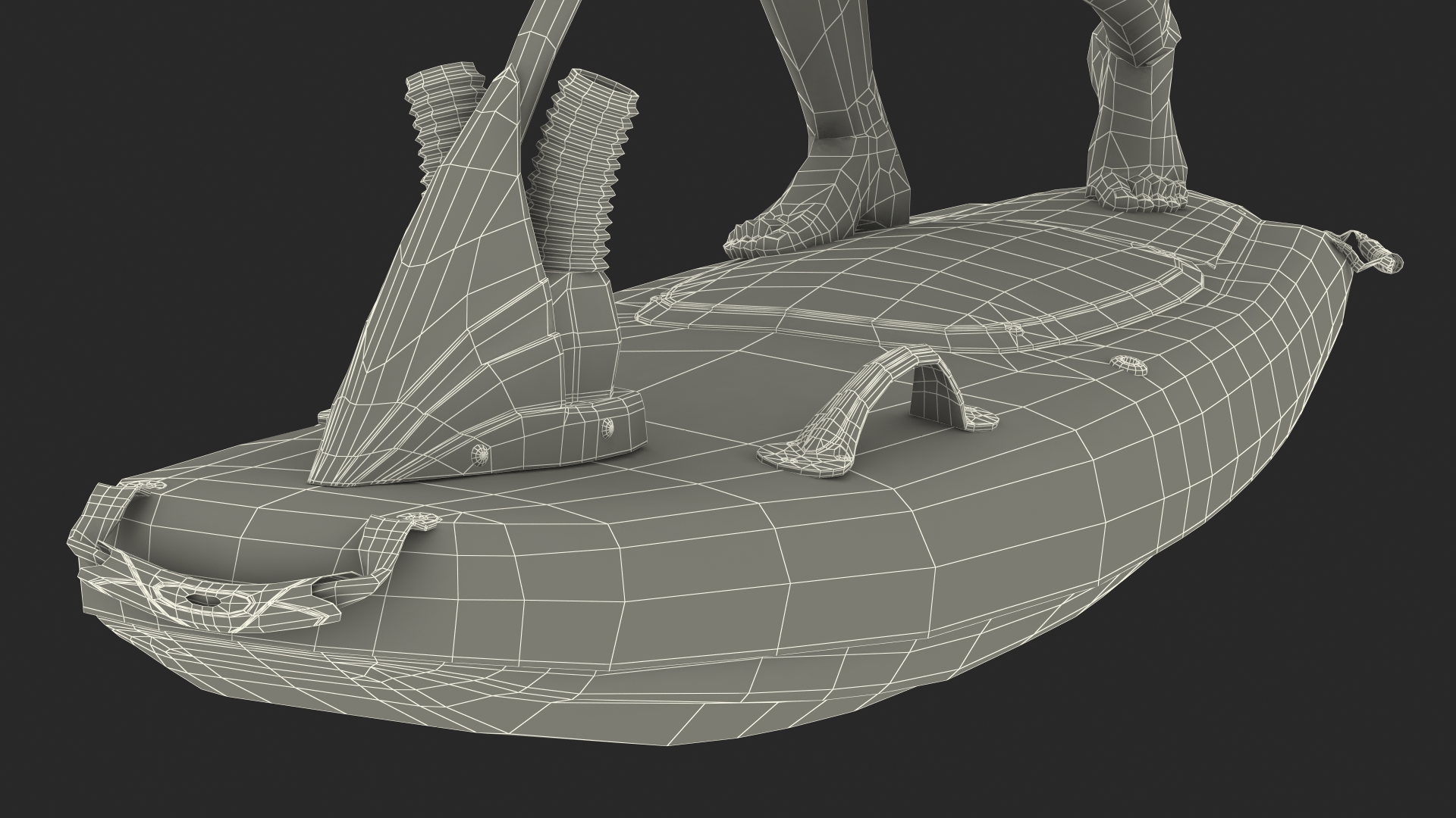 3D model Afro American Man with Surftek Aquasurf Jet Surfboard Rigged