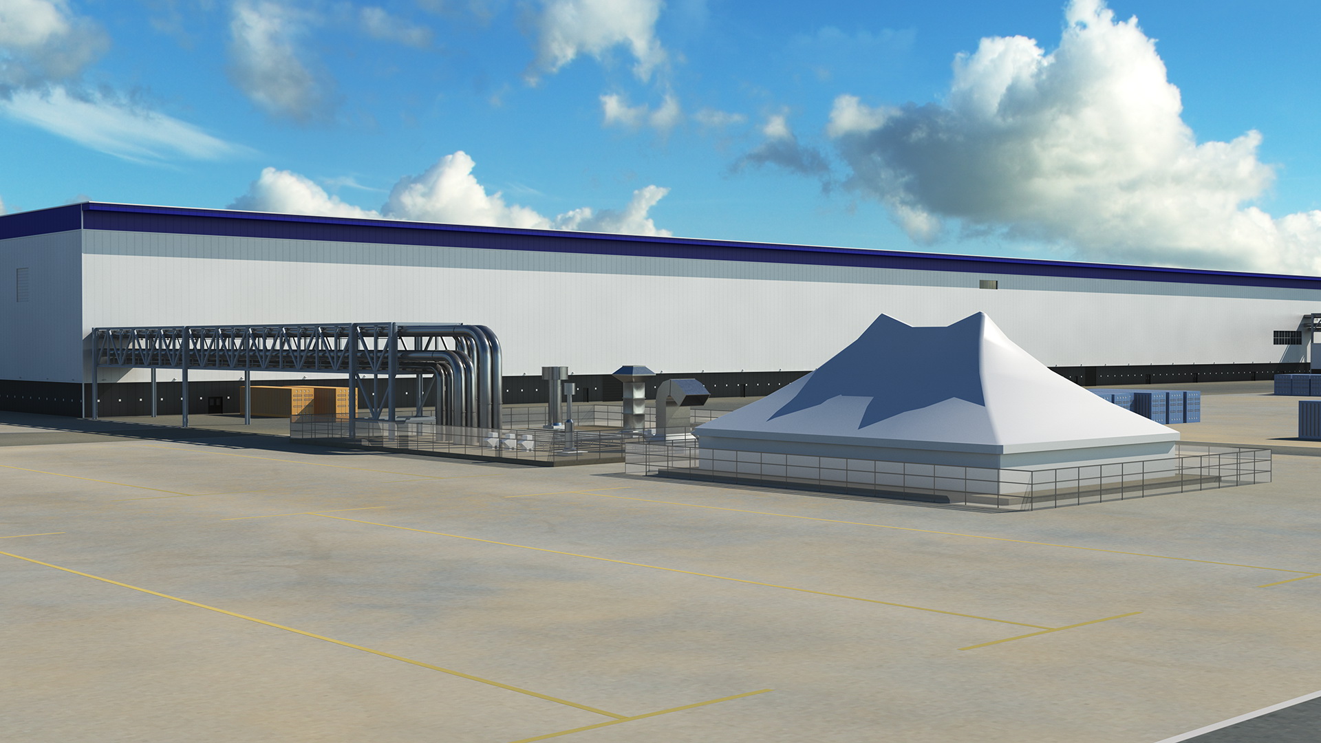 Huge Manufacturing Plant 3D model