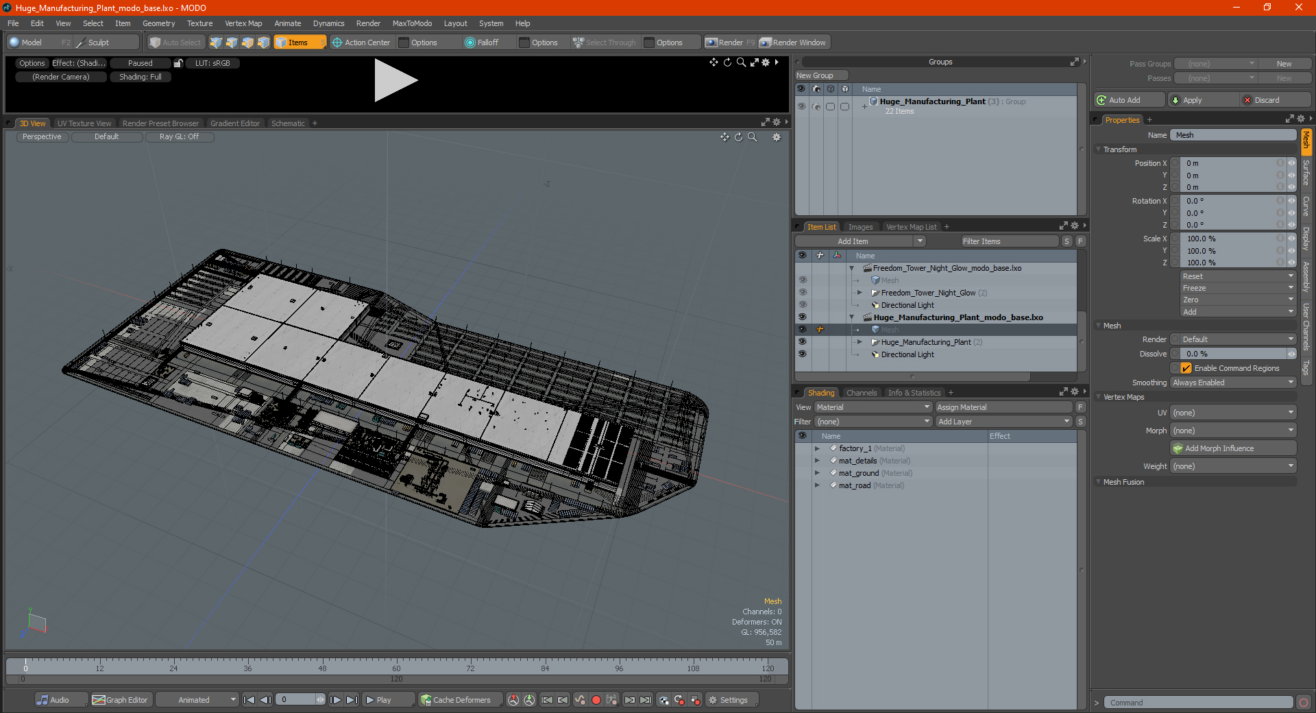 Huge Manufacturing Plant 3D model