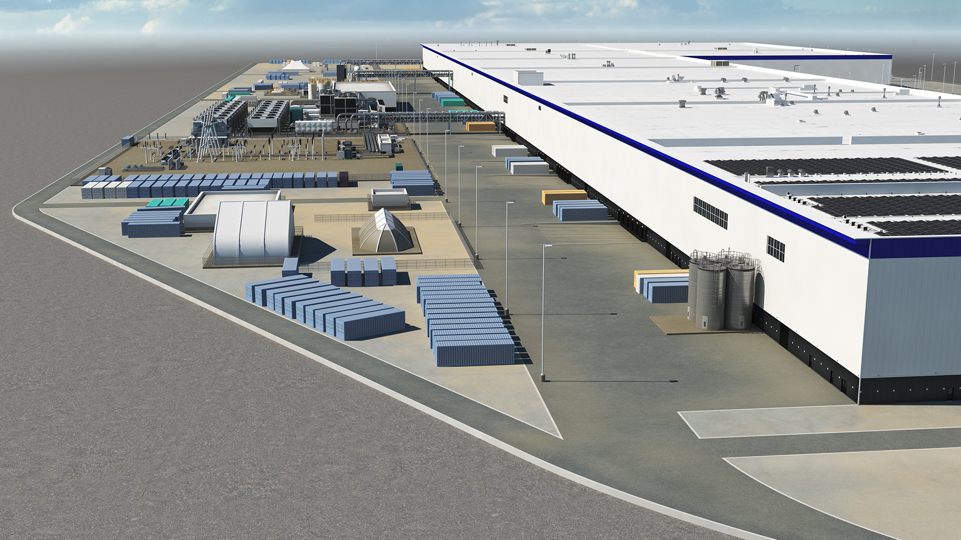 Huge Manufacturing Plant 3D model