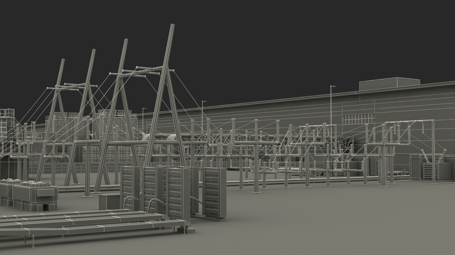 Huge Manufacturing Plant 3D model