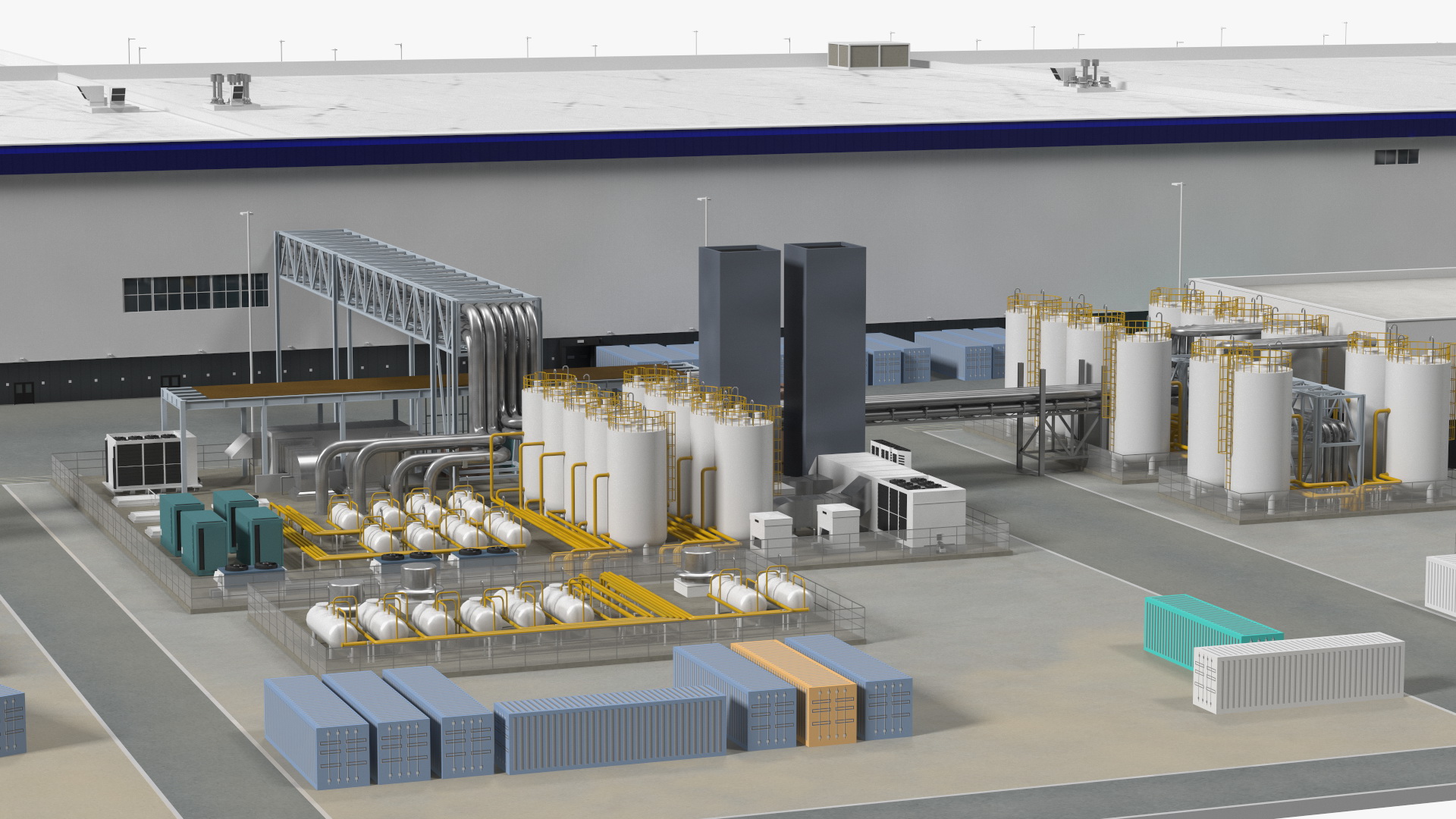 Huge Manufacturing Plant 3D model