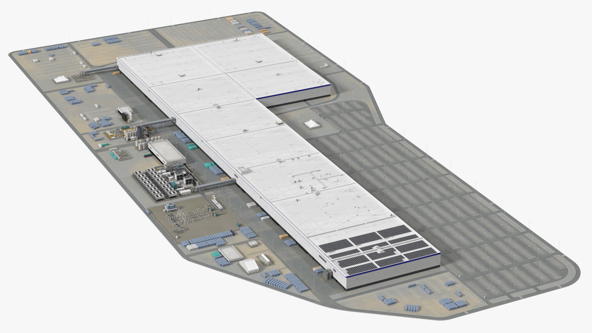 Huge Manufacturing Plant 3D model