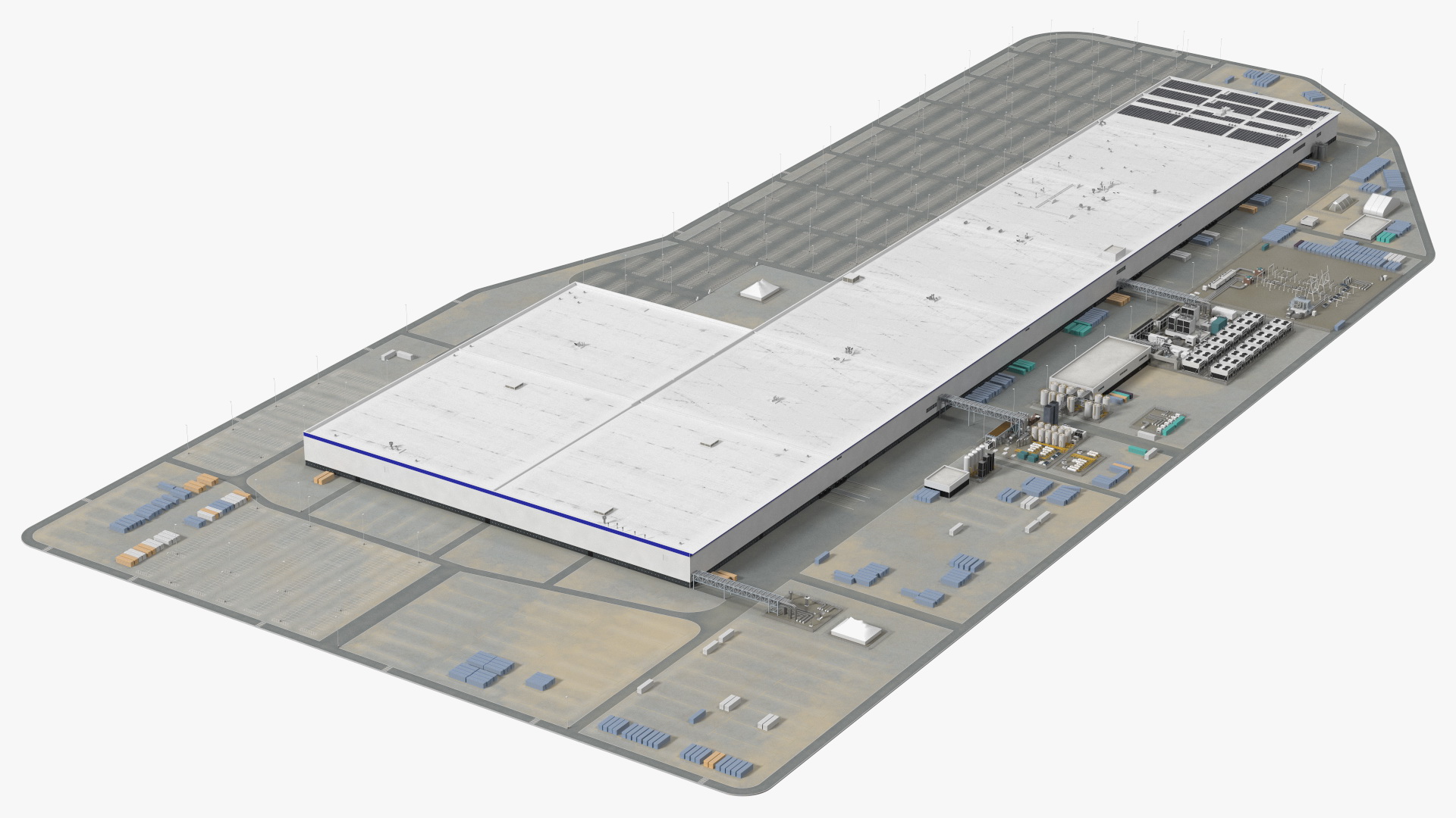 Huge Manufacturing Plant 3D model