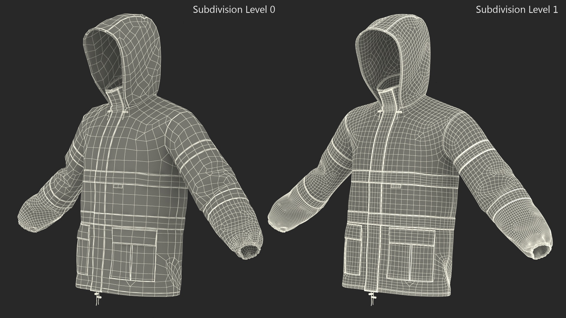 3D John Deere Rain Jacket High Visibility model