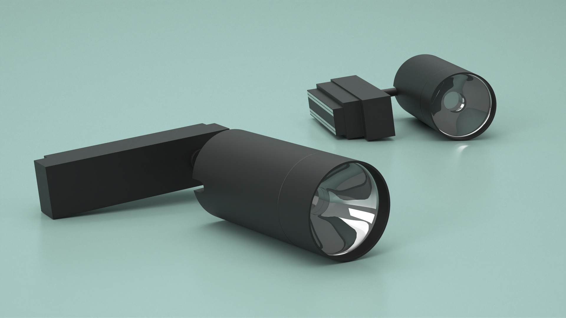 Cylinder LED Track Light Head 3D model