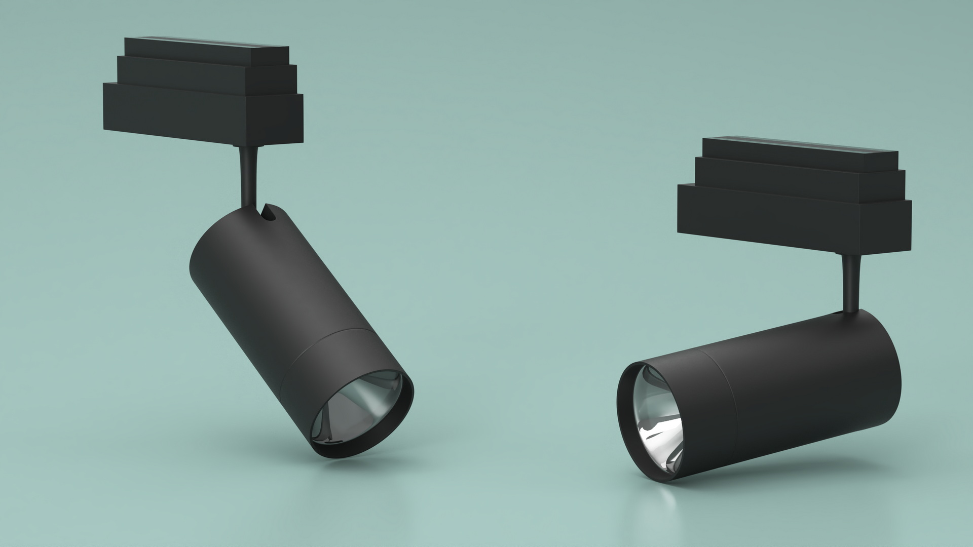 Cylinder LED Track Light Head 3D model