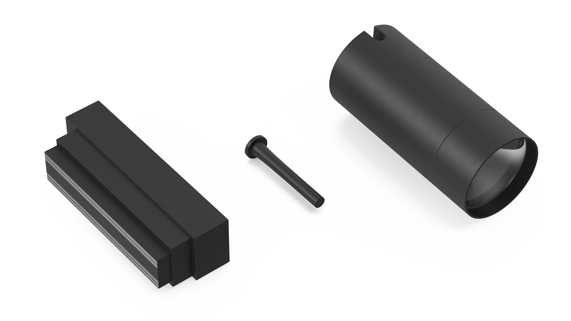 Cylinder LED Track Light Head 3D model