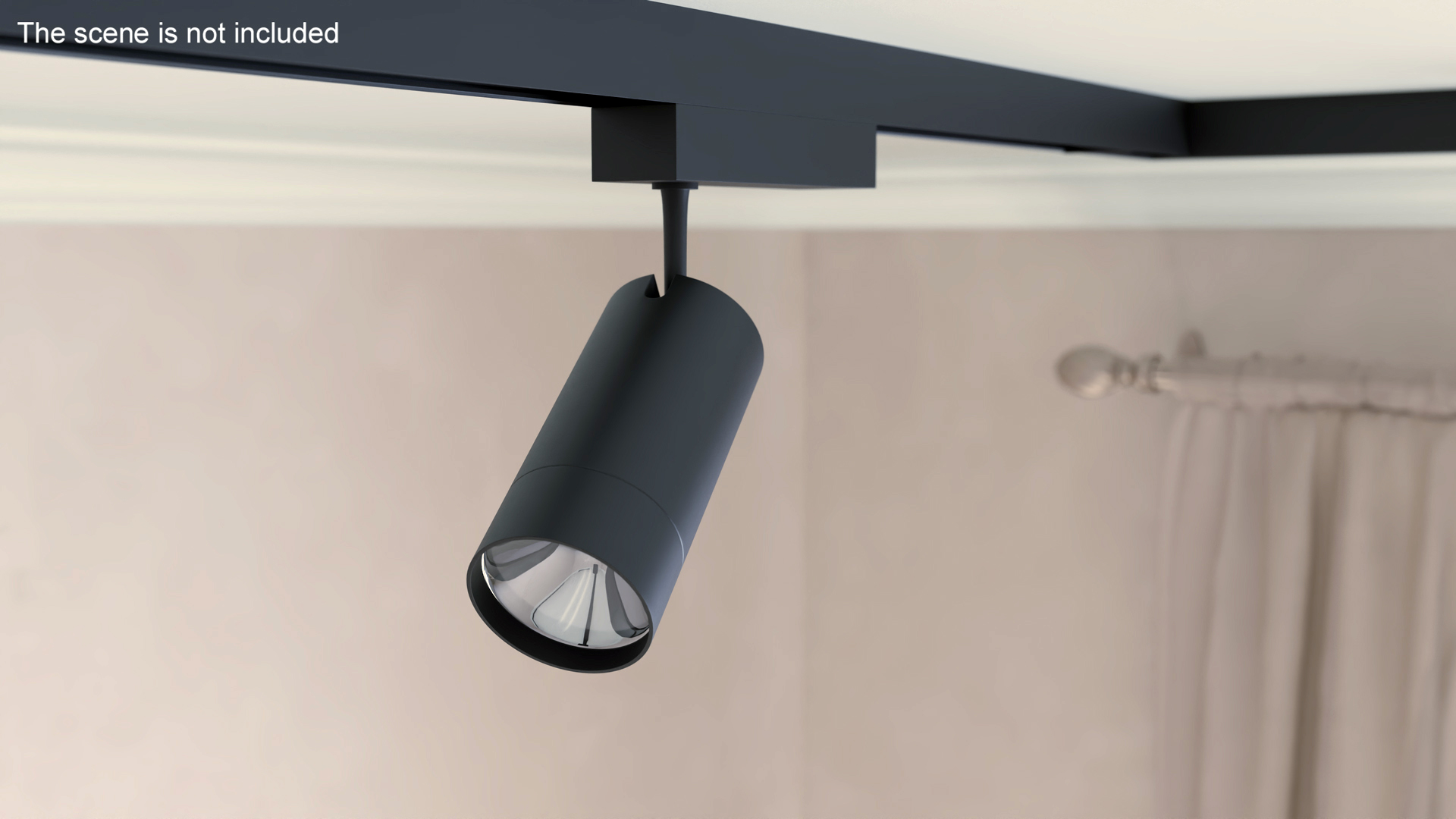 Cylinder LED Track Light Head 3D model