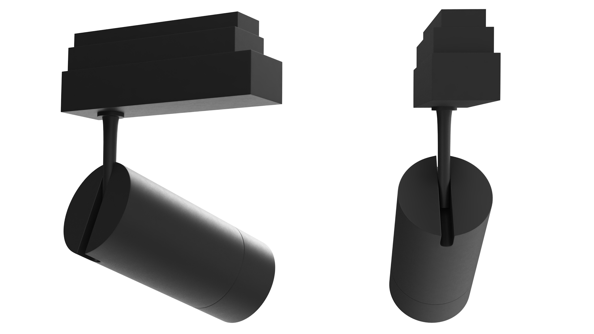 Cylinder LED Track Light Head 3D model