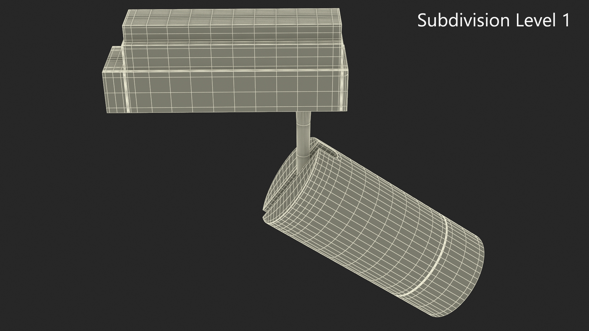 Cylinder LED Track Light Head 3D model