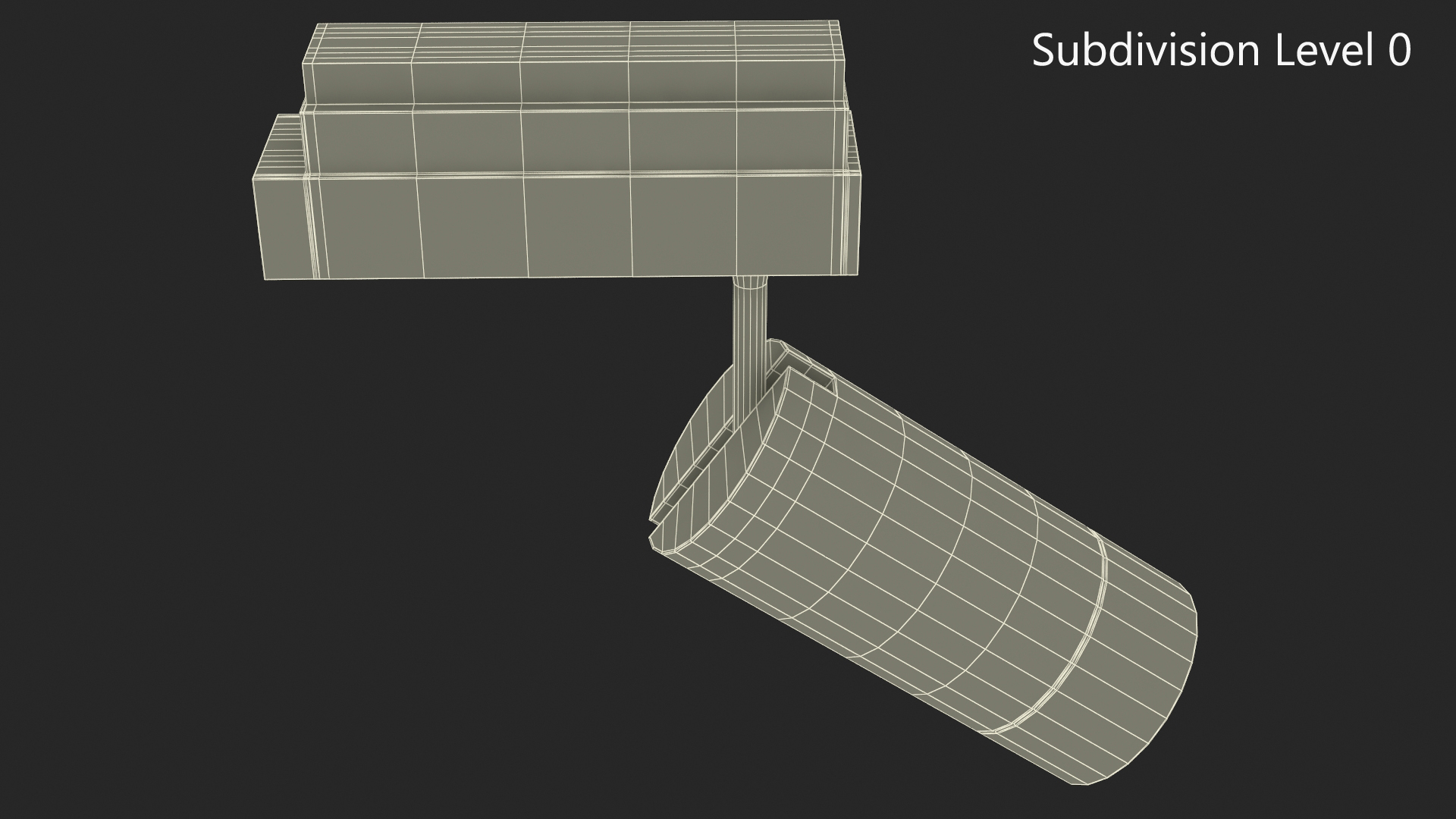 Cylinder LED Track Light Head 3D model