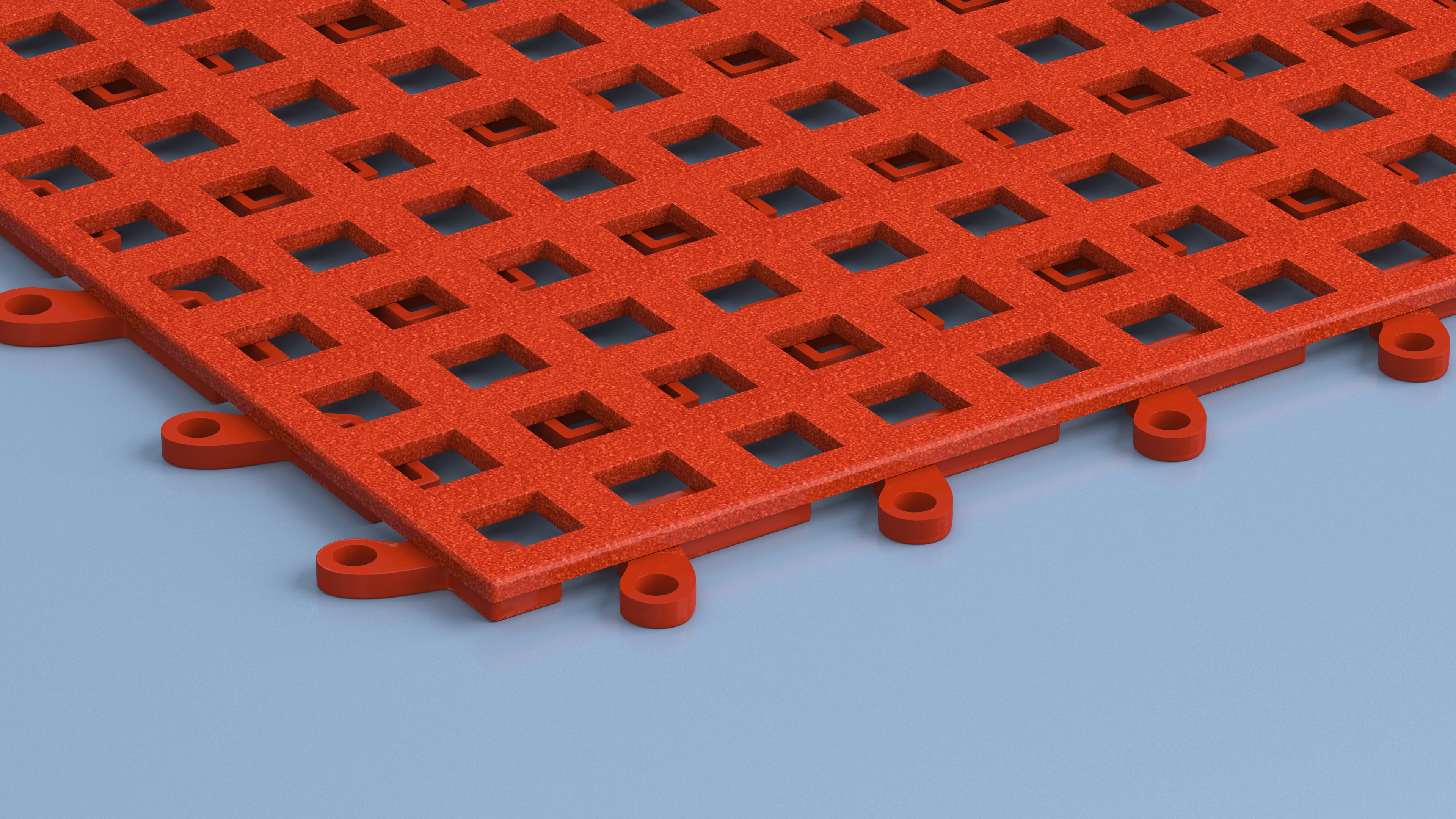 3D Plastic Gym Floor Mat Orange model
