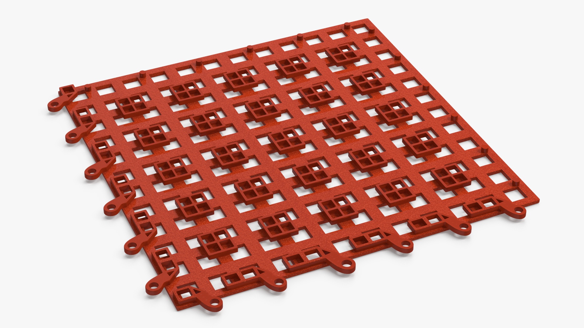 3D Plastic Gym Floor Mat Orange model