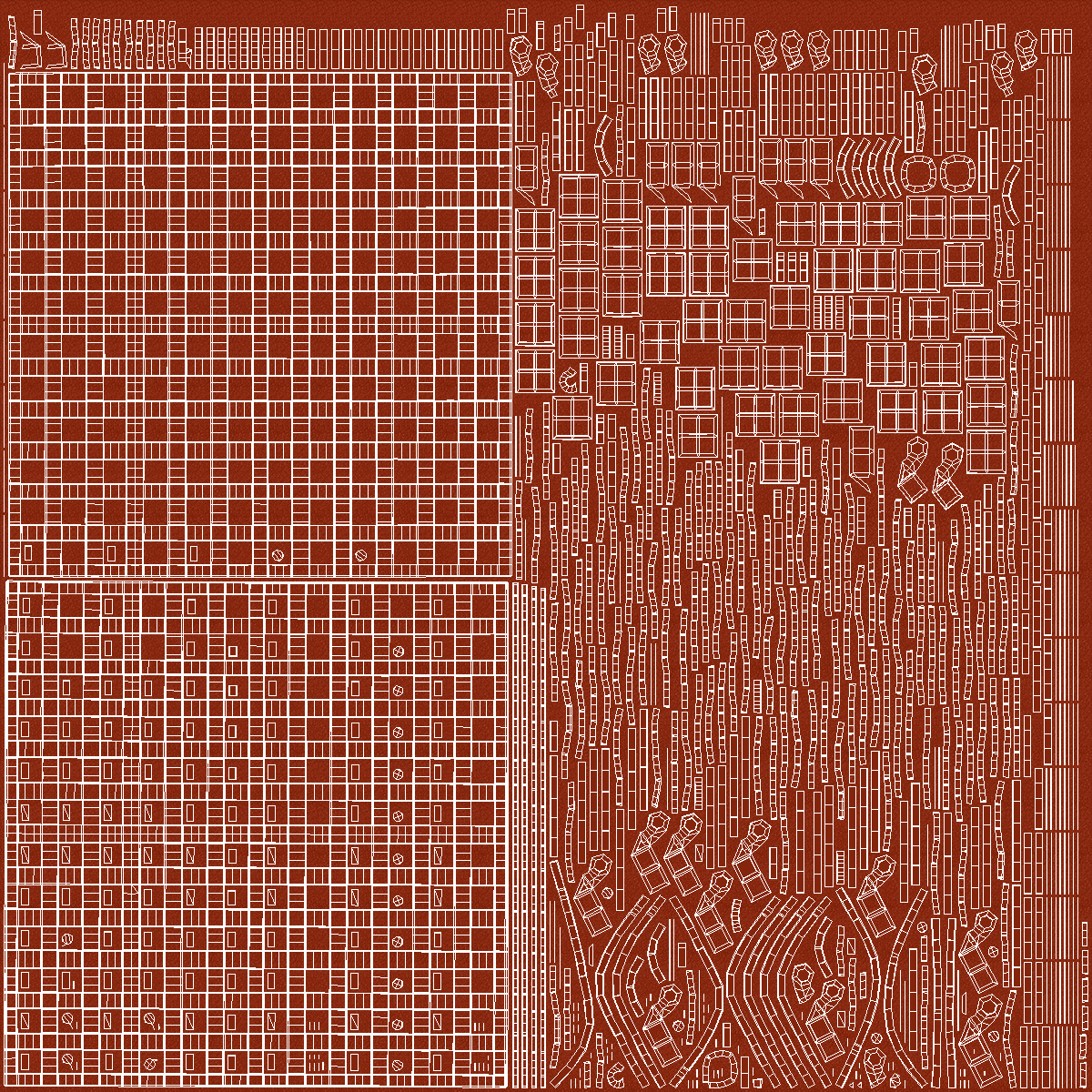 3D Plastic Gym Floor Mat Orange model